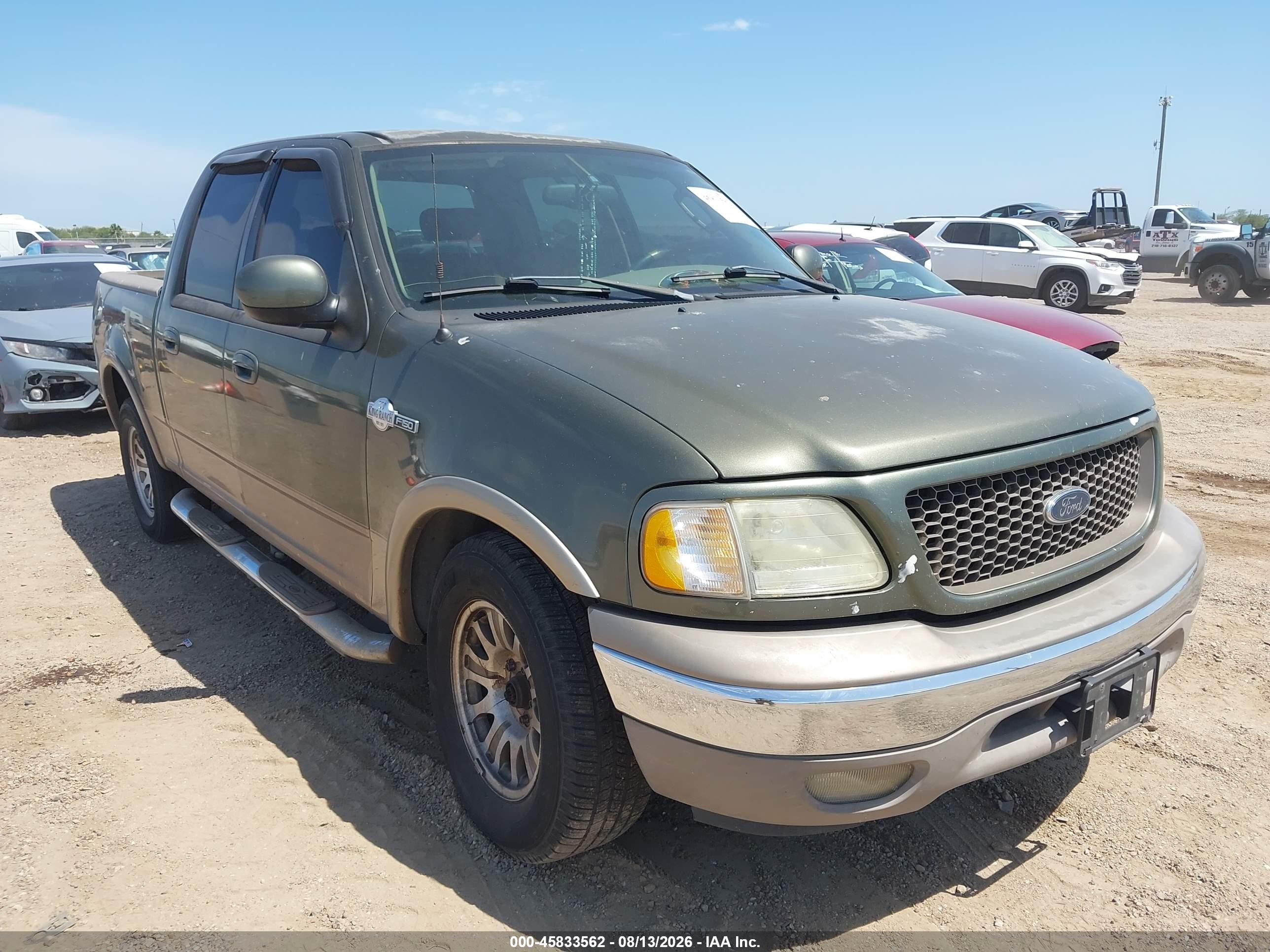 2003 Ford F-150 Lariat/xlt Green vin: 1FTRW07L63KA53543