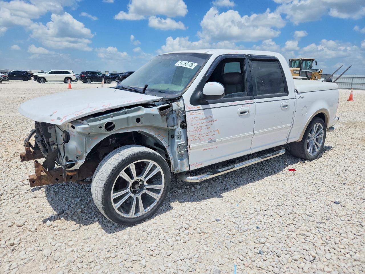 2001 Ford F150 Supercrew White vin: 1FTRW07L71KB09843