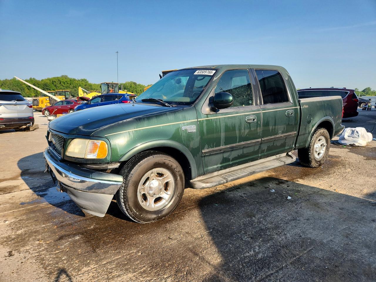 2001 Ford F150 Supercrew Green vin: 1FTRW07L71KF88040
