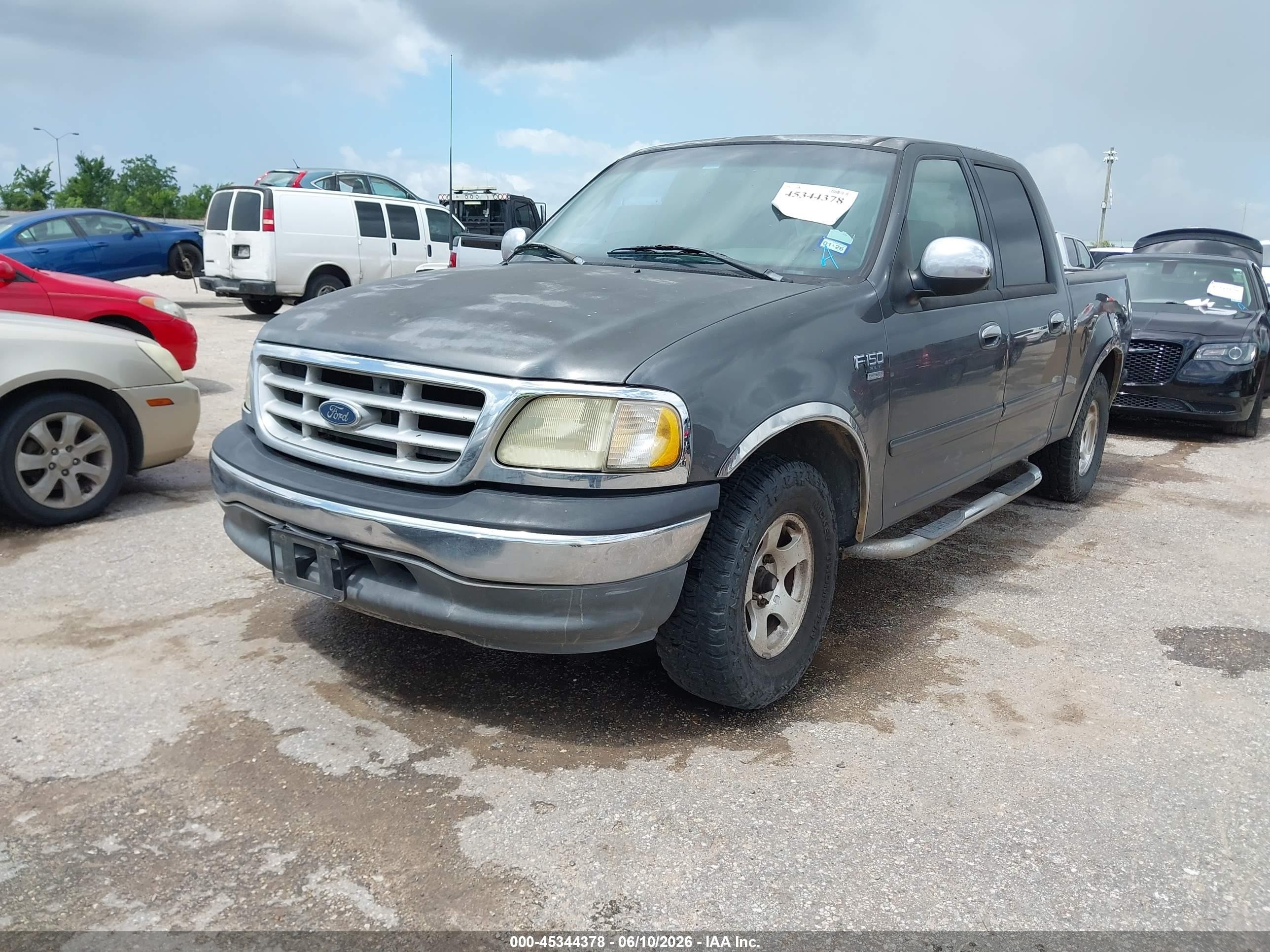 2002 Ford F-150 Lariat/xlt Gray vin: 1FTRW07L72KA20095