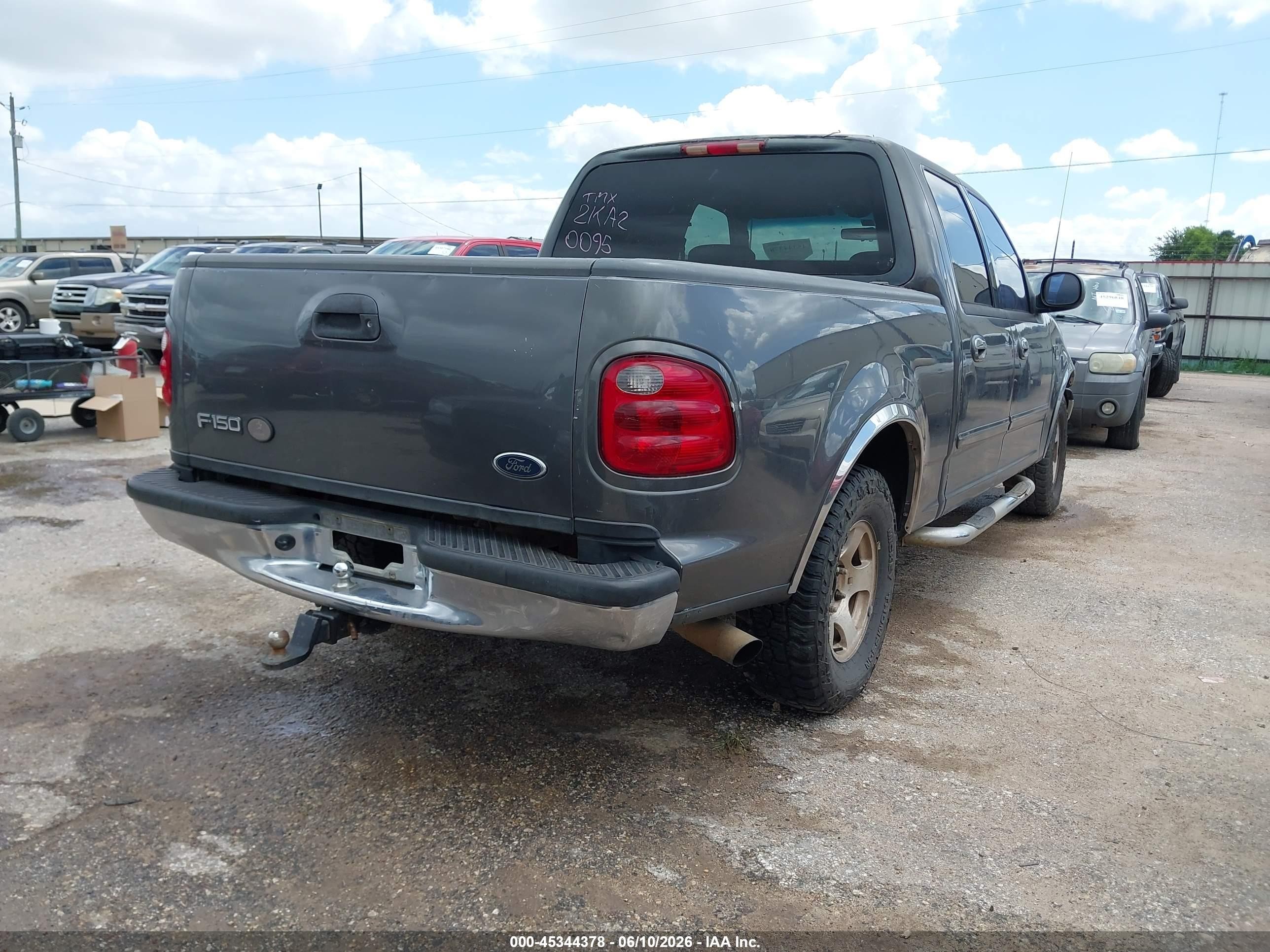 2002 Ford F-150 Lariat/xlt Gray vin: 1FTRW07L72KA20095