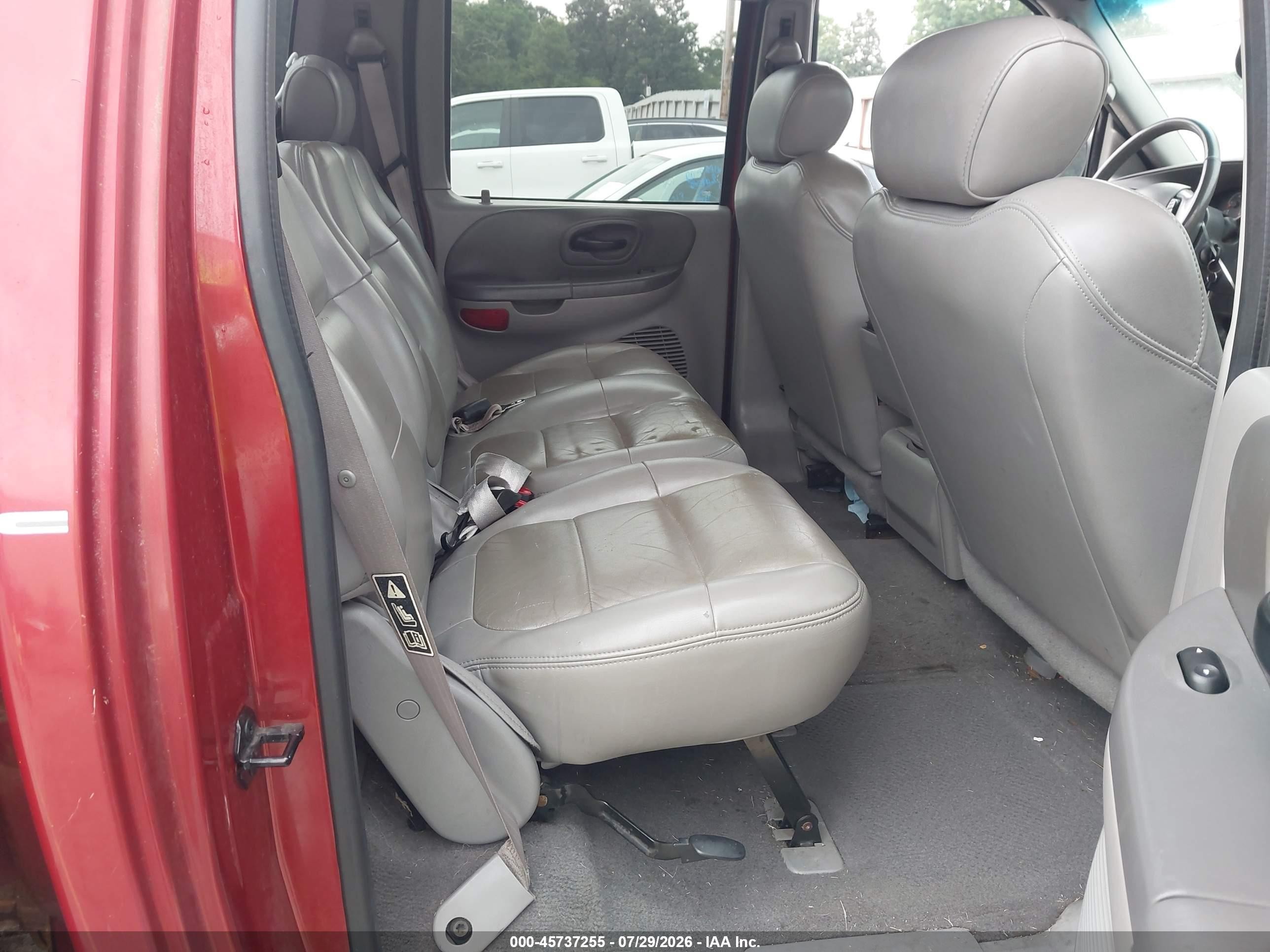 2002 Ford F-150 Lariat/xlt Red vin: 1FTRW07L72KE27575