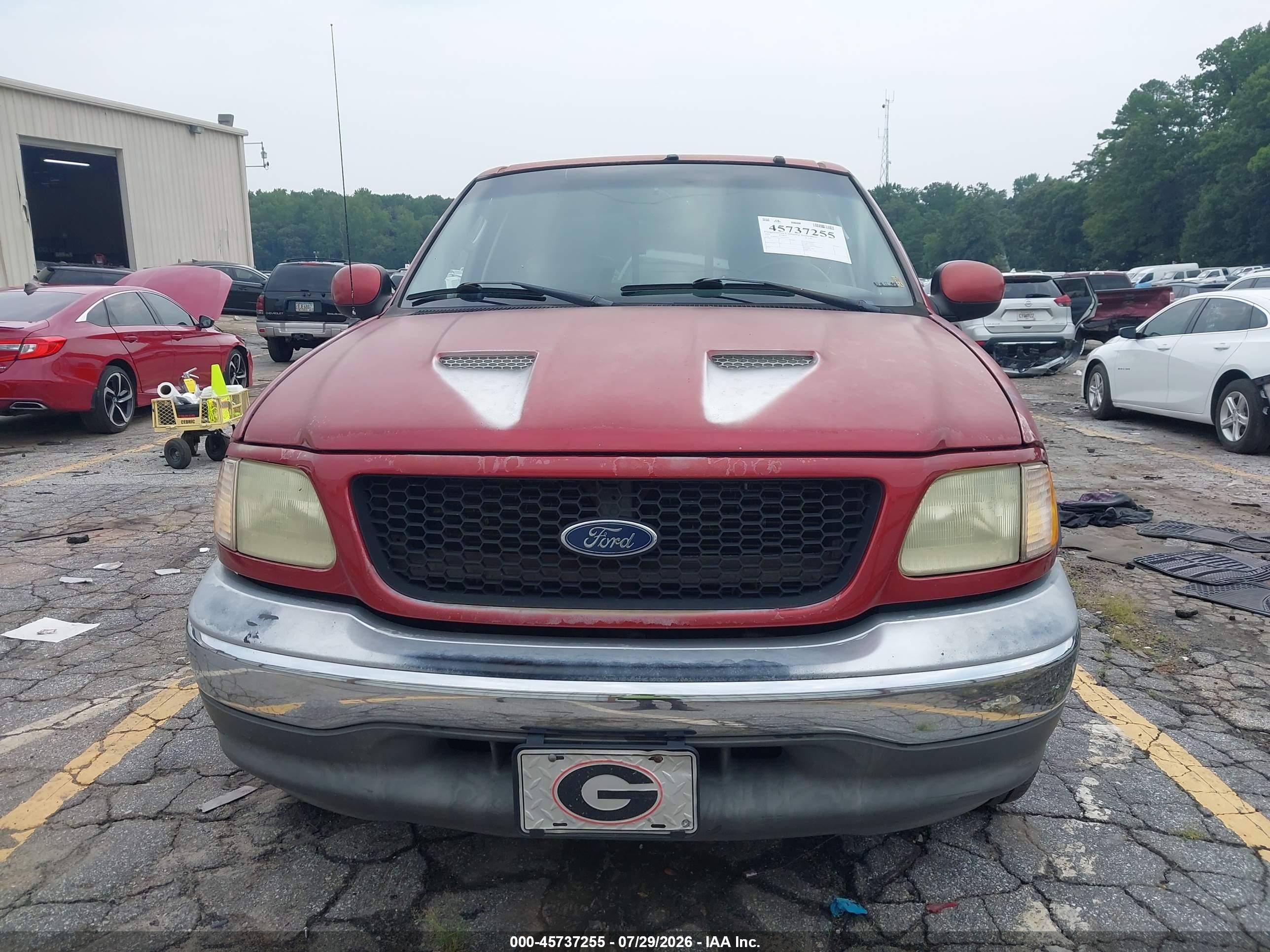 2002 Ford F-150 Lariat/xlt Red vin: 1FTRW07L72KE27575