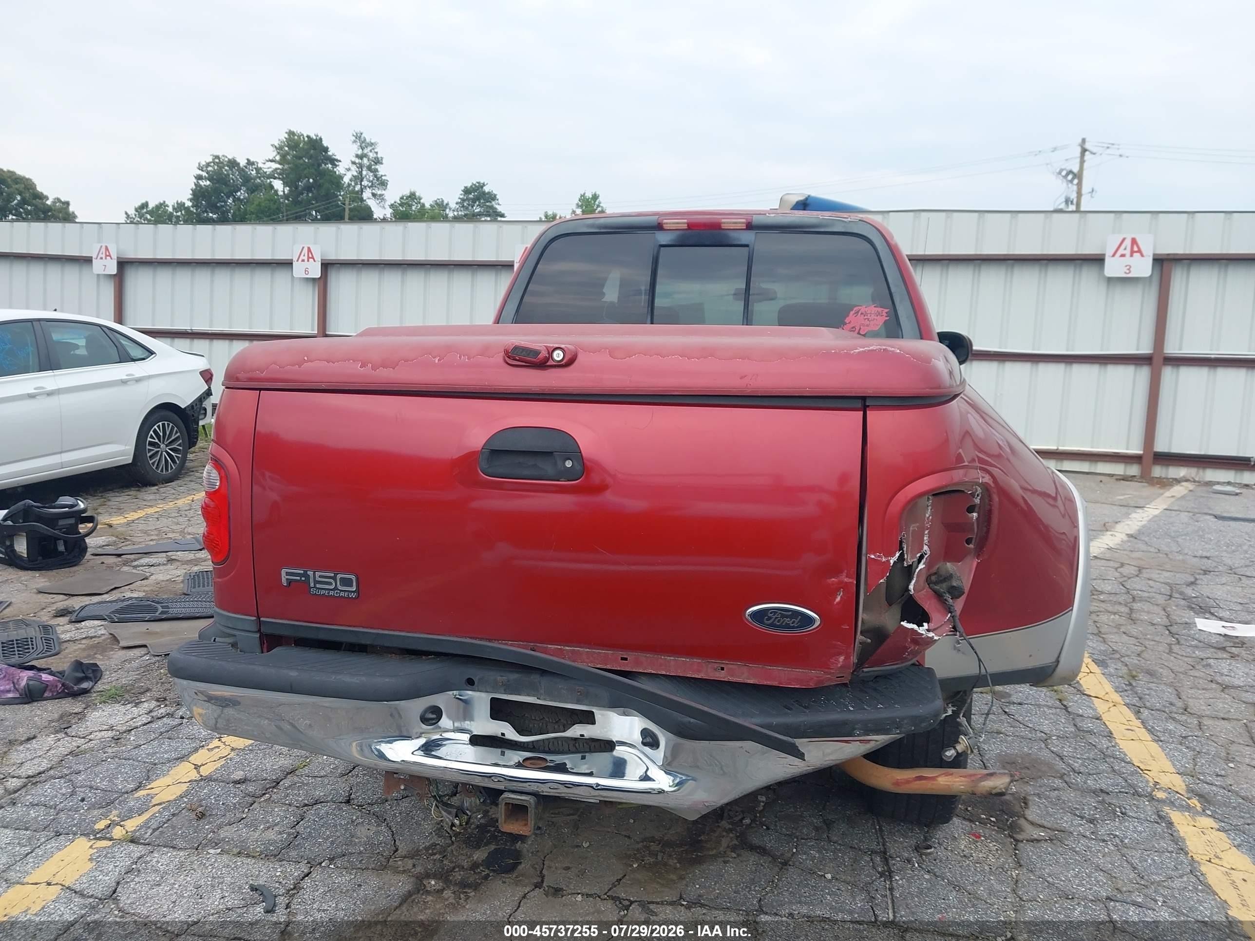 2002 Ford F-150 Lariat/xlt Red vin: 1FTRW07L72KE27575