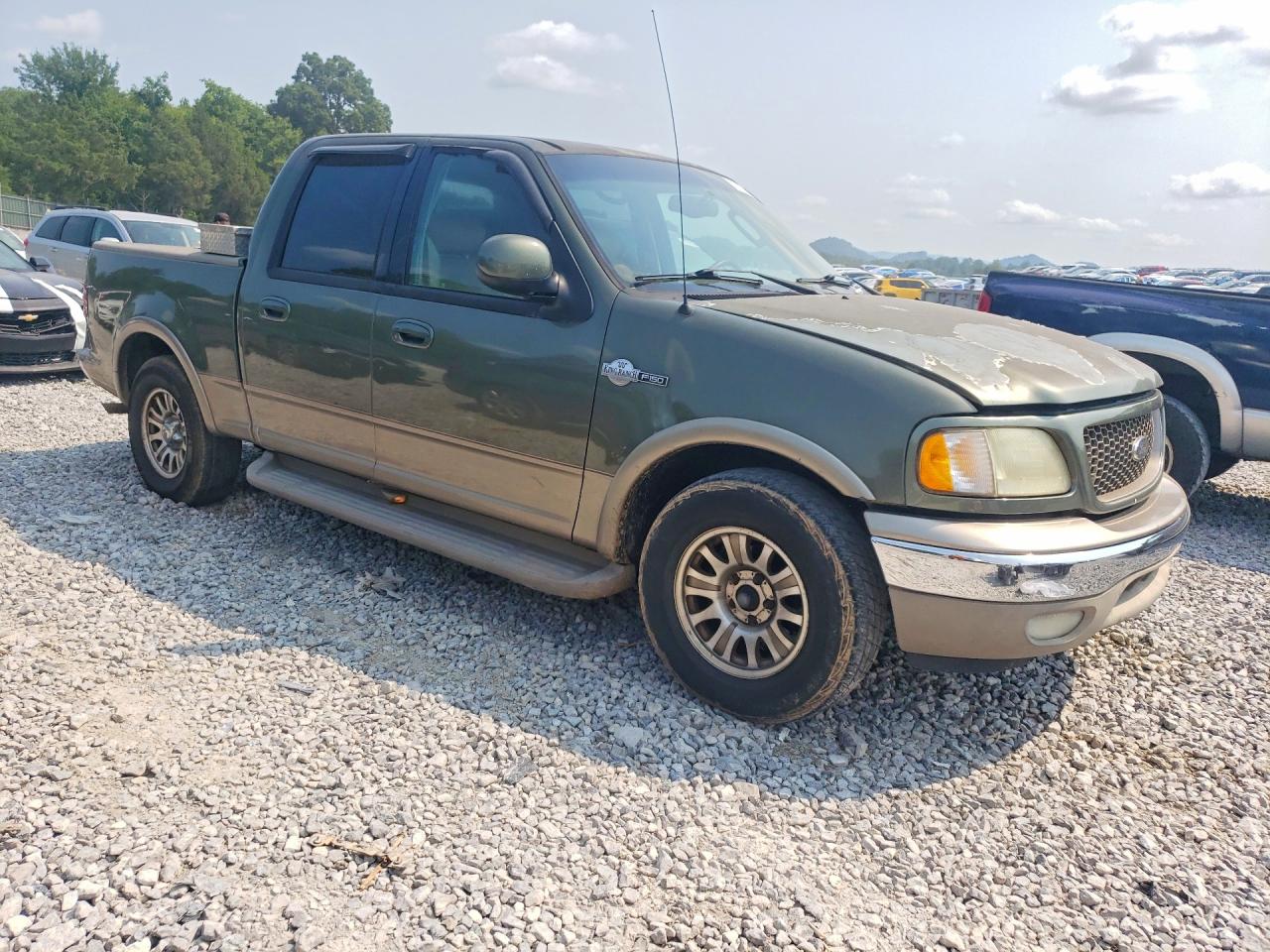 2002 Ford F150 Supercrew Green vin: 1FTRW07L72KE34235