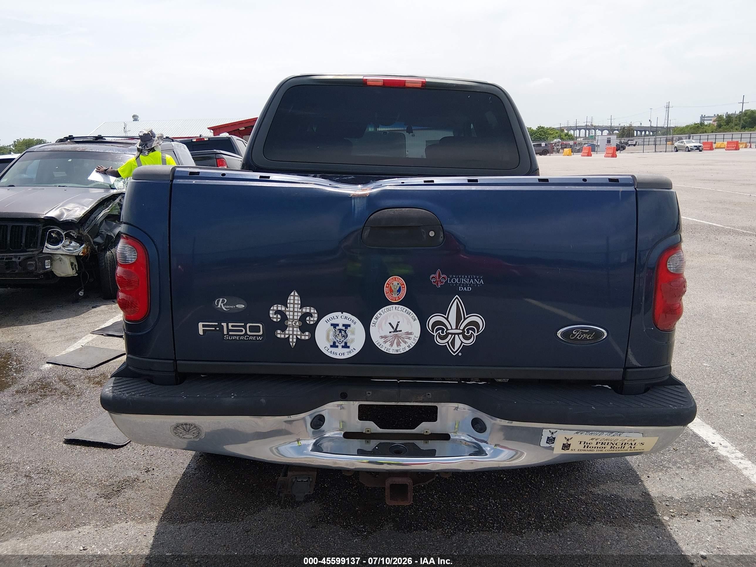 2003 Ford F-150 Lariat/xlt Blue vin: 1FTRW07L73KB83704