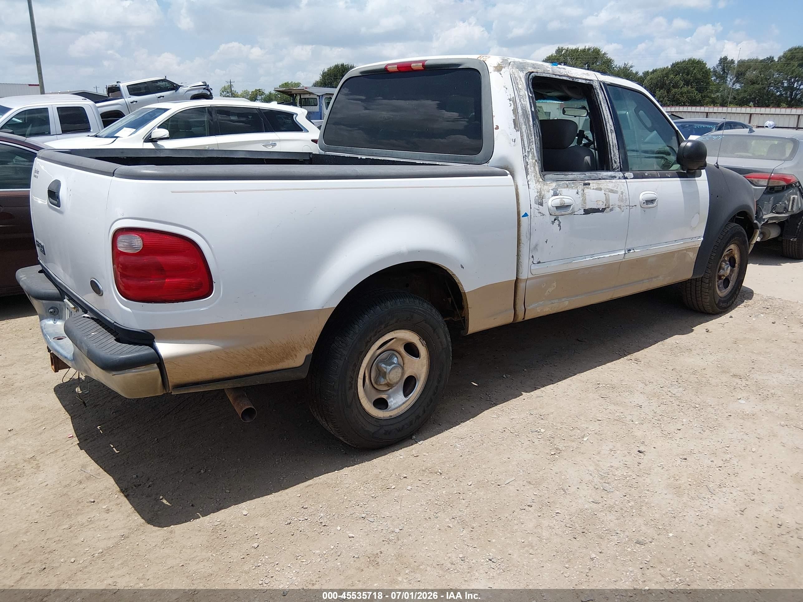 2003 Ford F-150 Lariat/xlt White vin: 1FTRW07L73KD50286