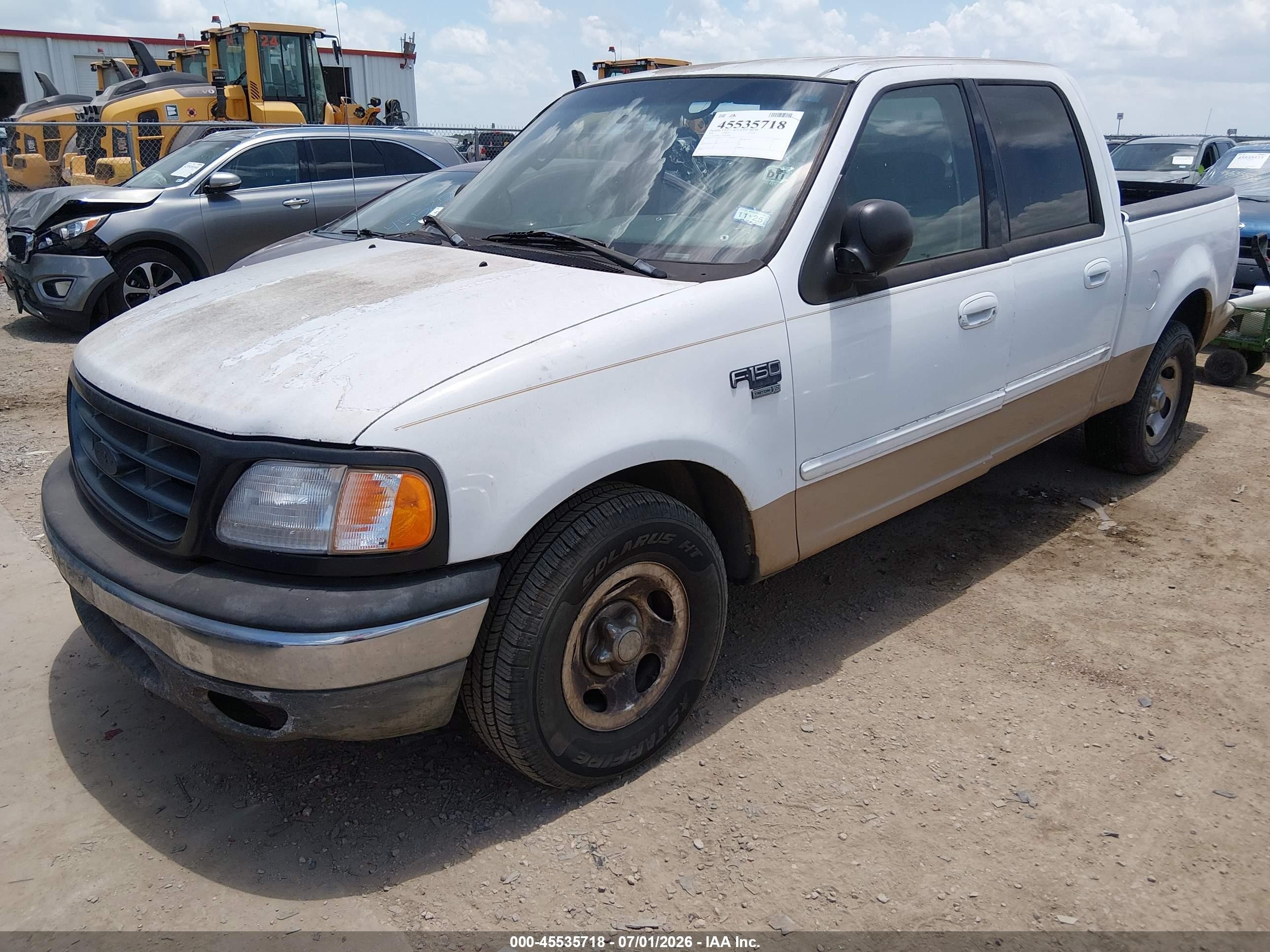 2003 Ford F-150 Lariat/xlt White vin: 1FTRW07L73KD50286