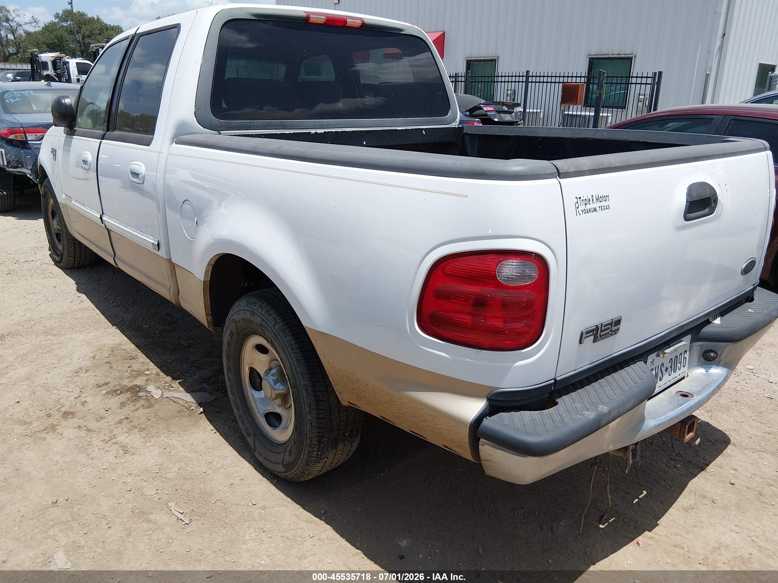 2003 Ford F-150 Lariat/xlt White vin: 1FTRW07L73KD50286