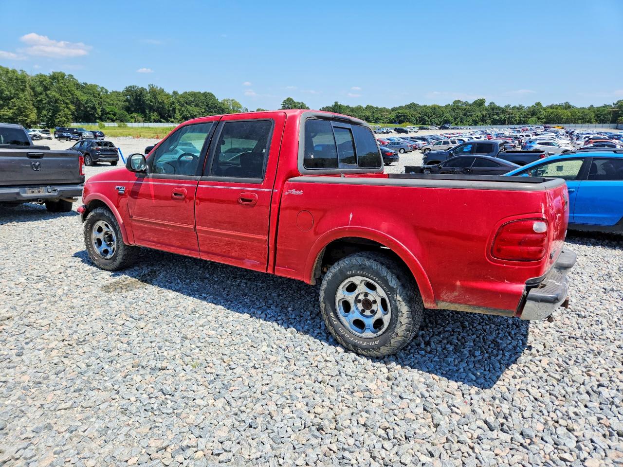 2001 Ford F150 Supercrew Red vin: 1FTRW07L81KA08925