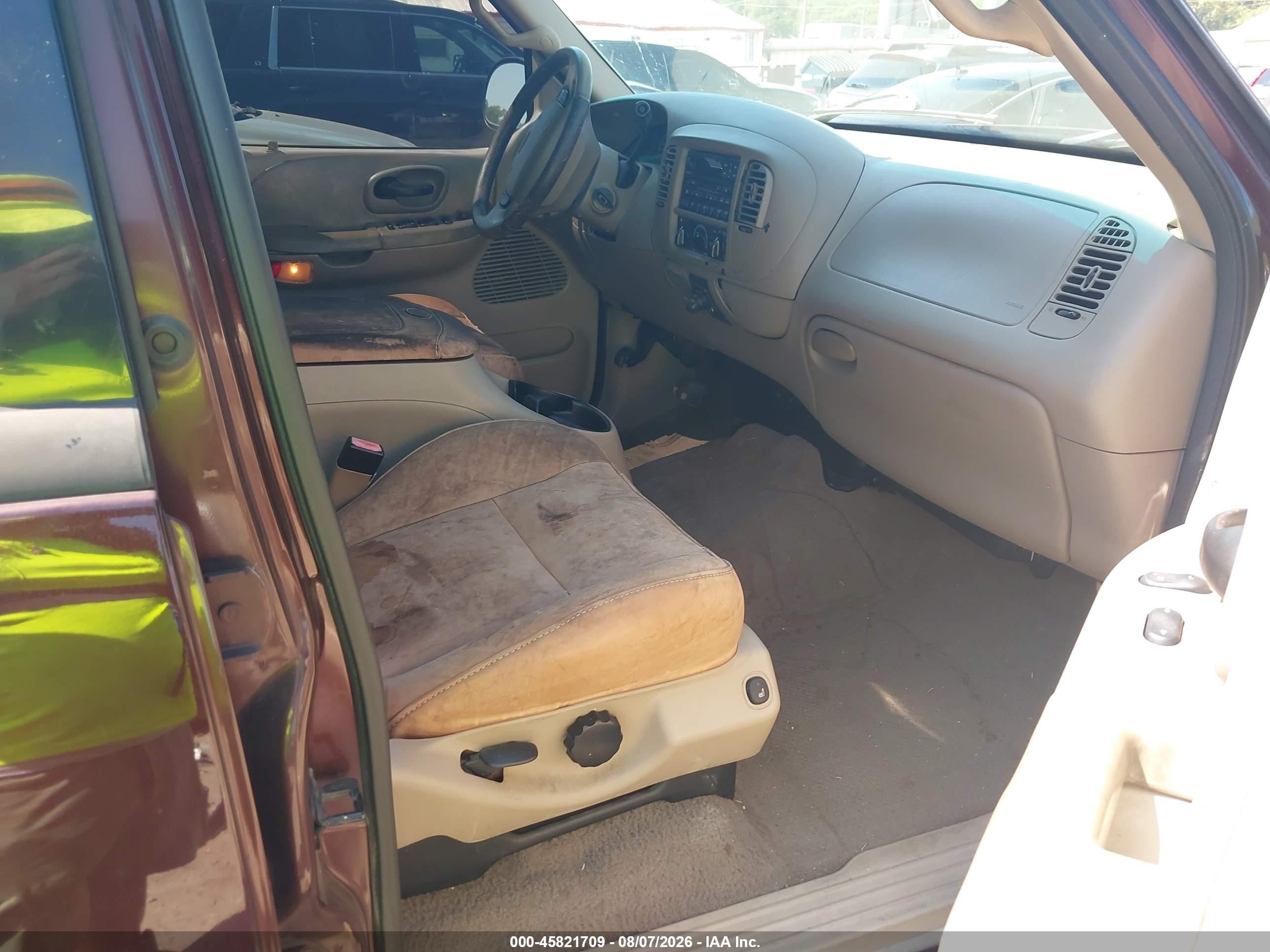 2001 Ford F-150 Harley-davidson Edition/king Ranch Edition/lariat/xlt Burgundy vin: 1FTRW07L81KA22887