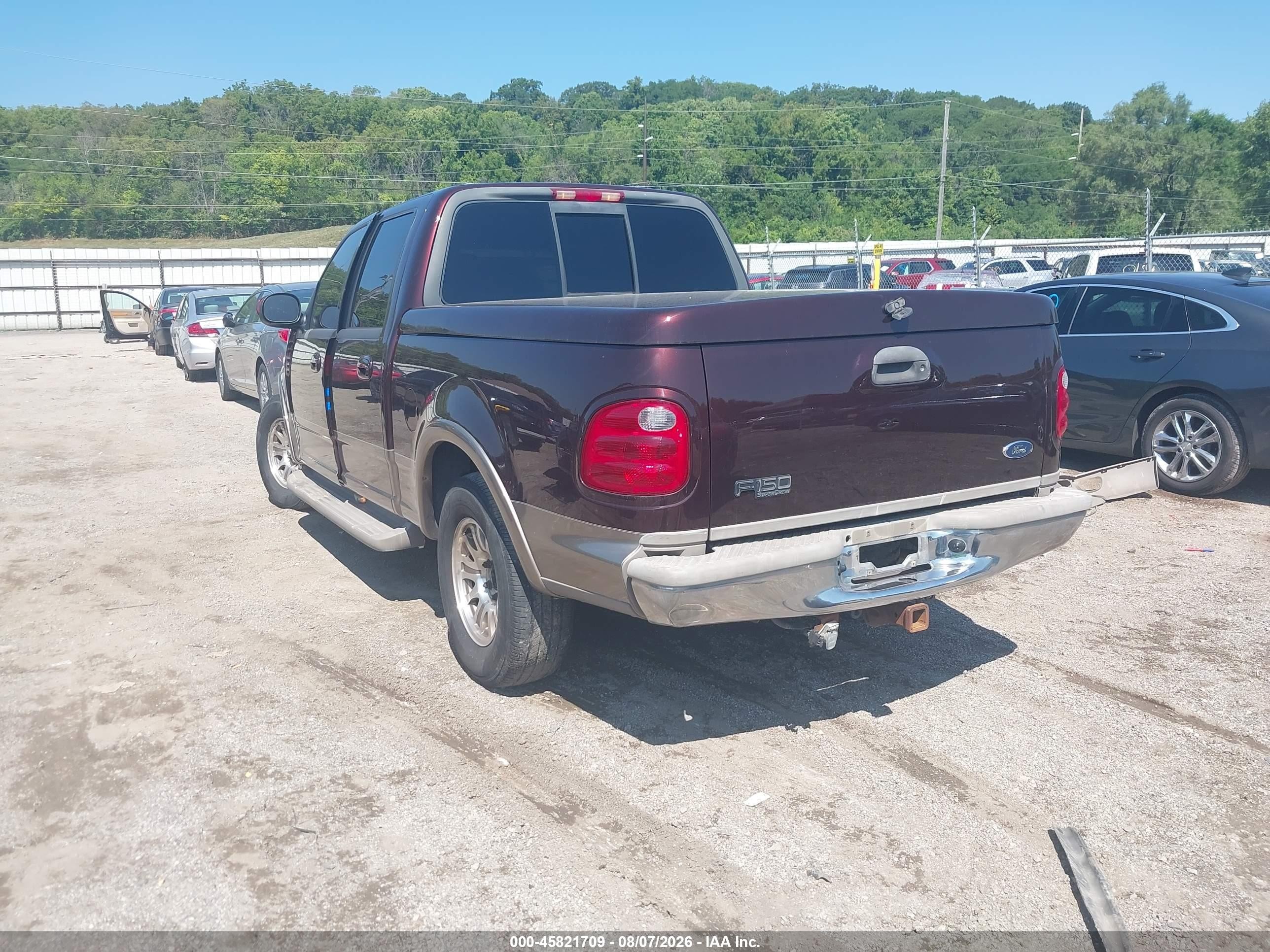 2001 Ford F-150 Harley-davidson Edition/king Ranch Edition/lariat/xlt Burgundy vin: 1FTRW07L81KA22887