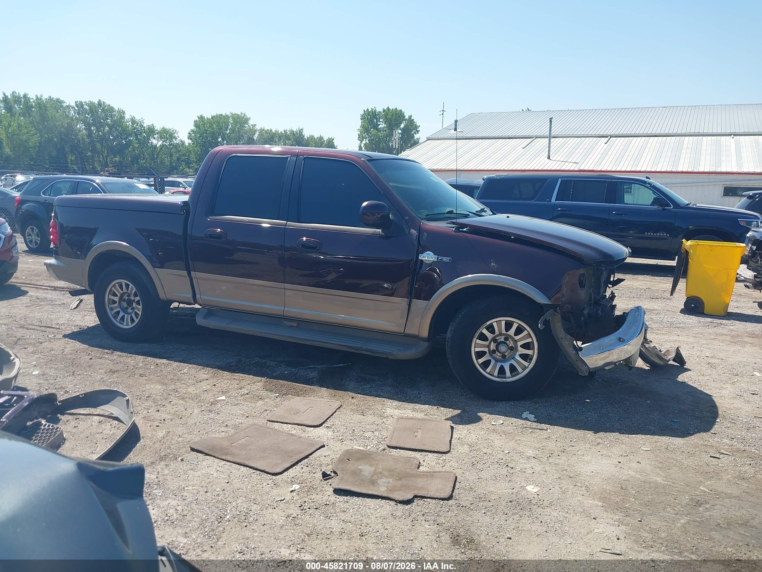 2001 Ford F-150 Harley-davidson Edition/king Ranch Edition/lariat/xlt Burgundy vin: 1FTRW07L81KA22887