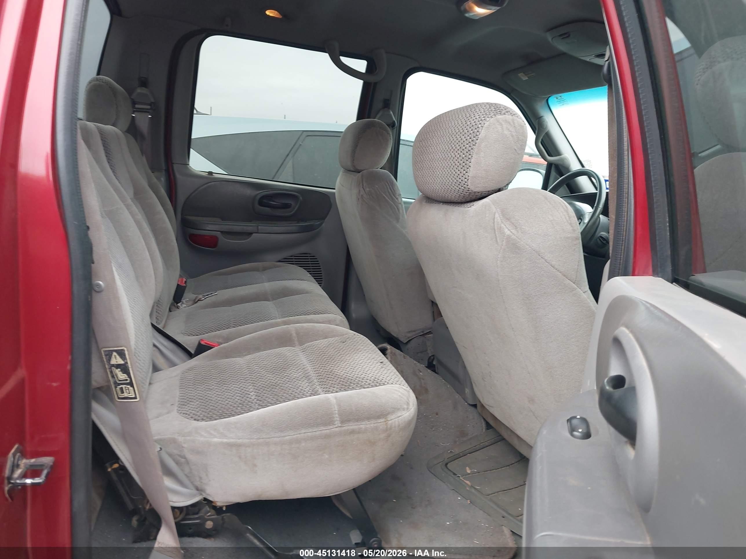 2001 Ford F-150 Harley-davidson Edition/king Ranch Edition/lariat/xlt Maroon vin: 1FTRW07L81KA30133