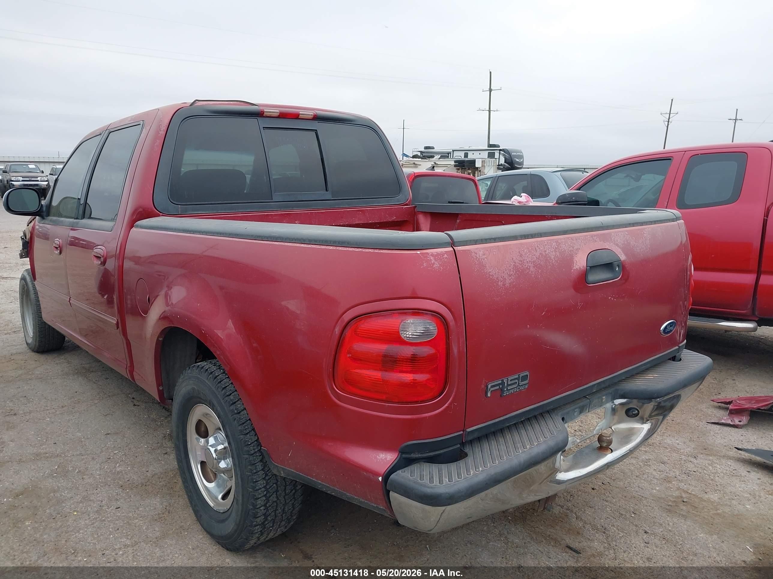 2001 Ford F-150 Harley-davidson Edition/king Ranch Edition/lariat/xlt Maroon vin: 1FTRW07L81KA30133