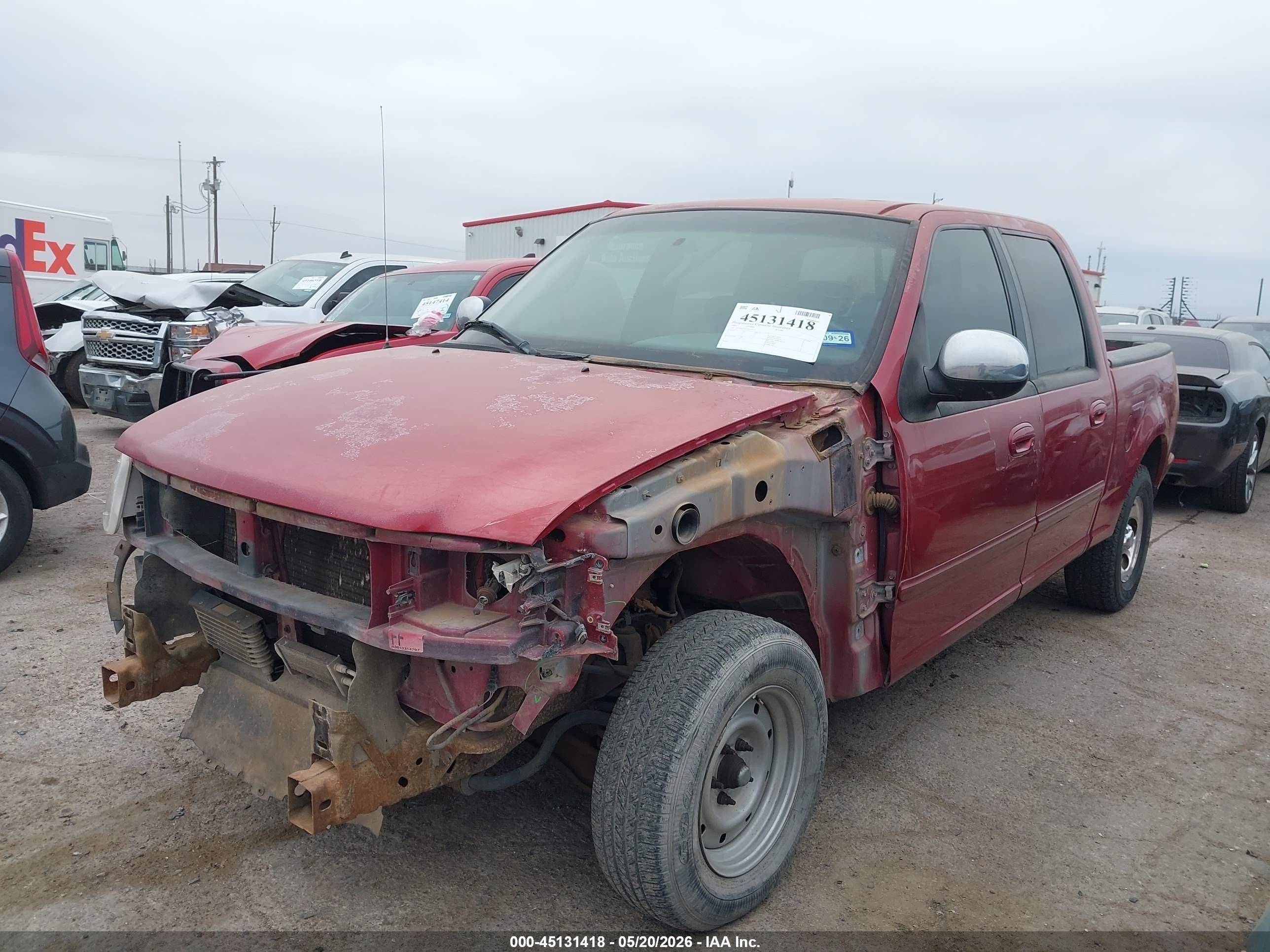 2001 Ford F-150 Harley-davidson Edition/king Ranch Edition/lariat/xlt Maroon vin: 1FTRW07L81KA30133