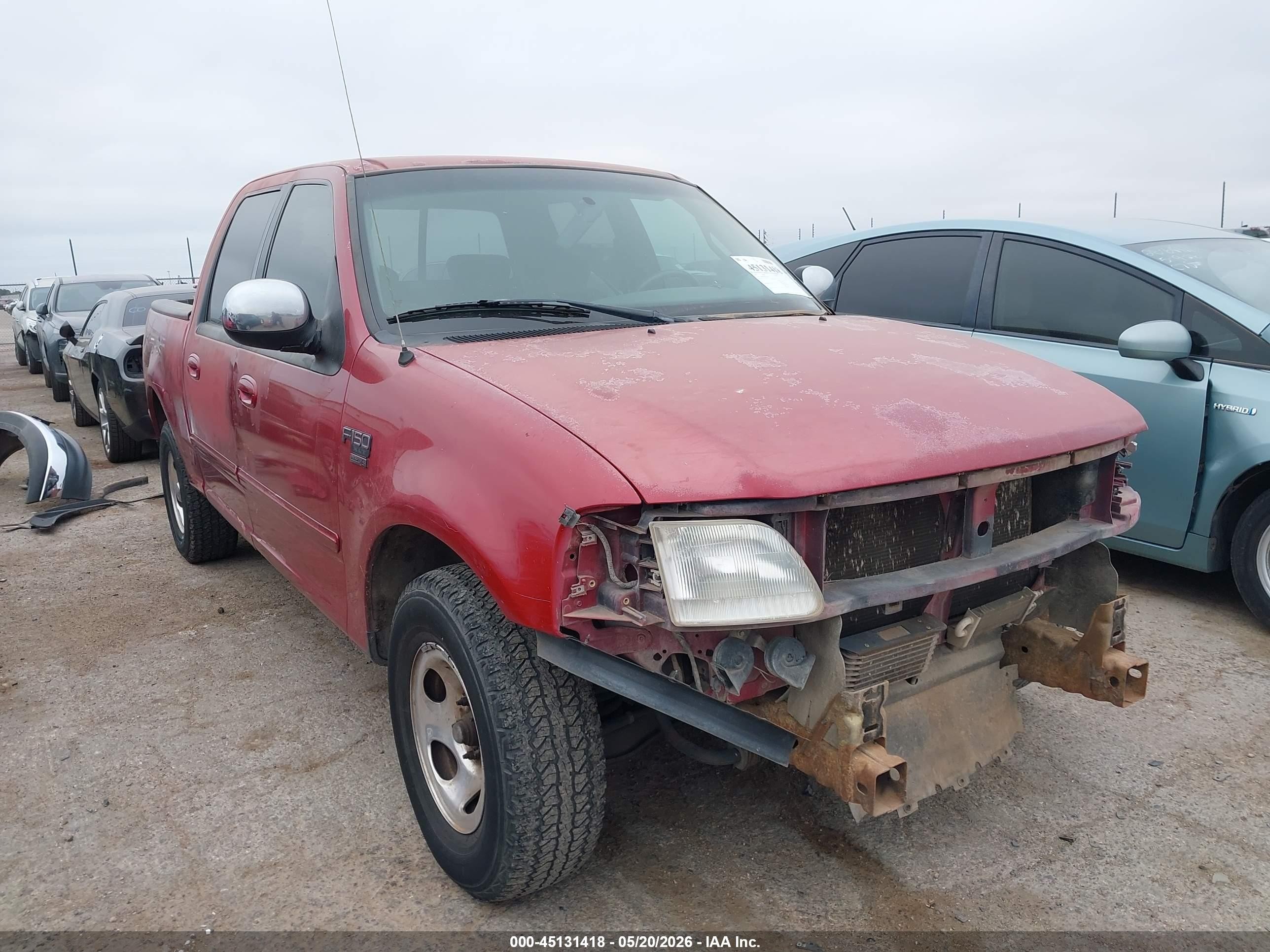 2001 Ford F-150 Harley-davidson Edition/king Ranch Edition/lariat/xlt Maroon vin: 1FTRW07L81KA30133