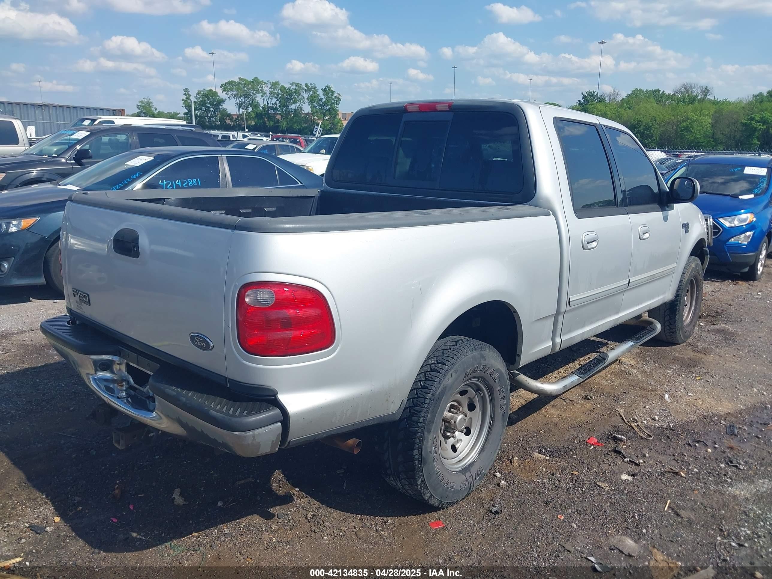 2001 Ford F-150 Supercrew Harley-davidson Edition/king Ranch Edition/lariat/xlt Silver vin: 1FTRW07L81KA32285