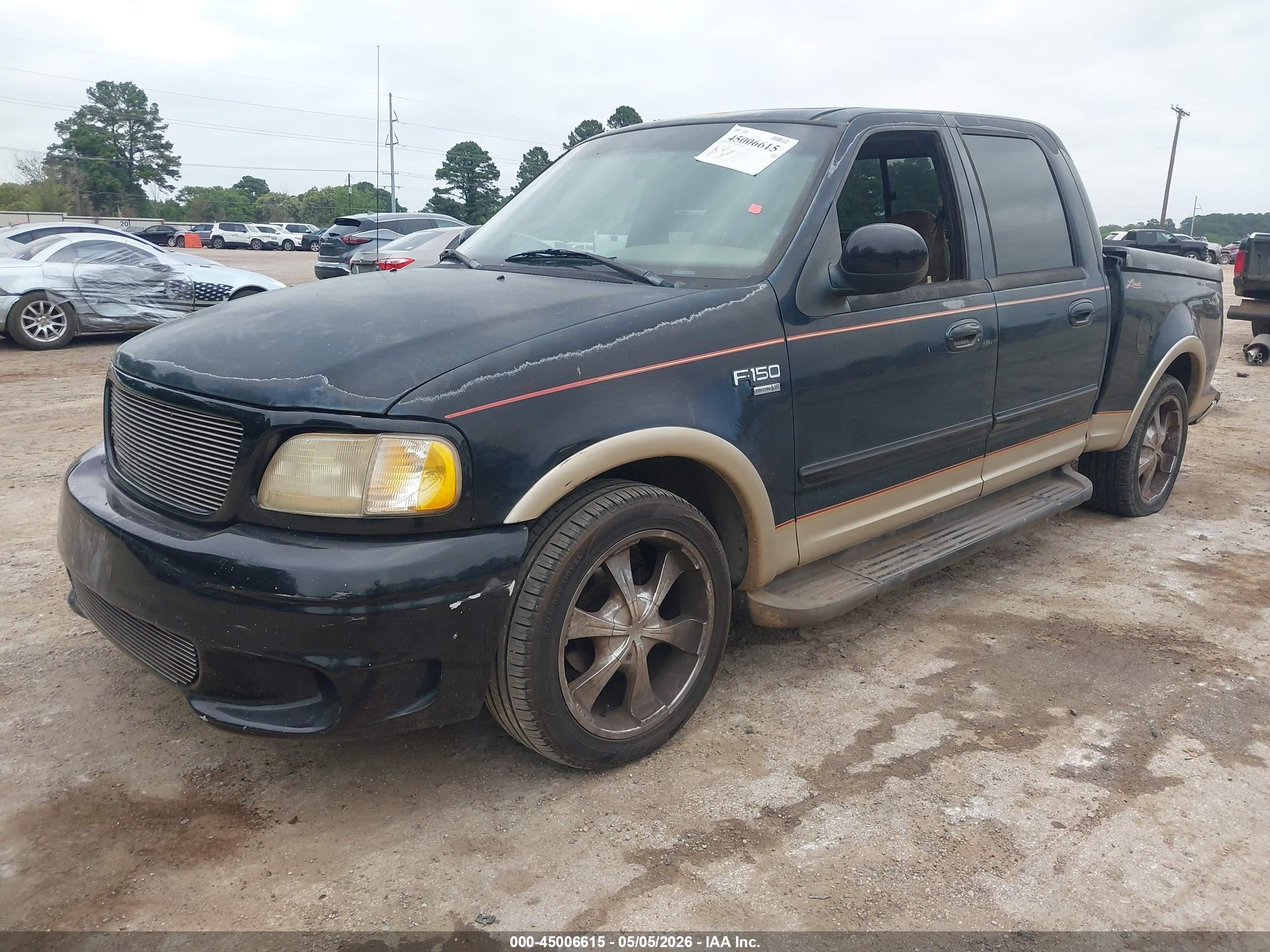 2001 Ford F-150 Harley-davidson Edition/king Ranch Edition/lariat/xlt Black vin: 1FTRW07L81KE36591