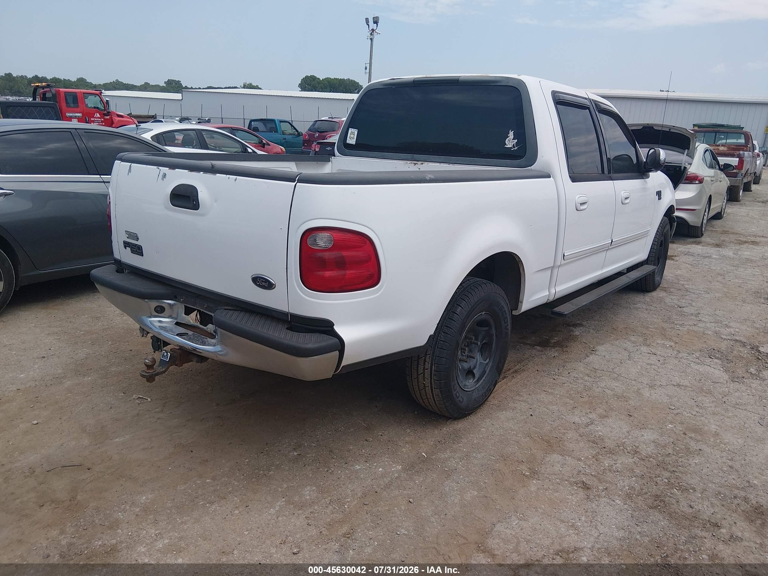 2001 Ford F-150 Harley-davidson Edition/king Ranch Edition/lariat/xlt White vin: 1FTRW07L81KF26503