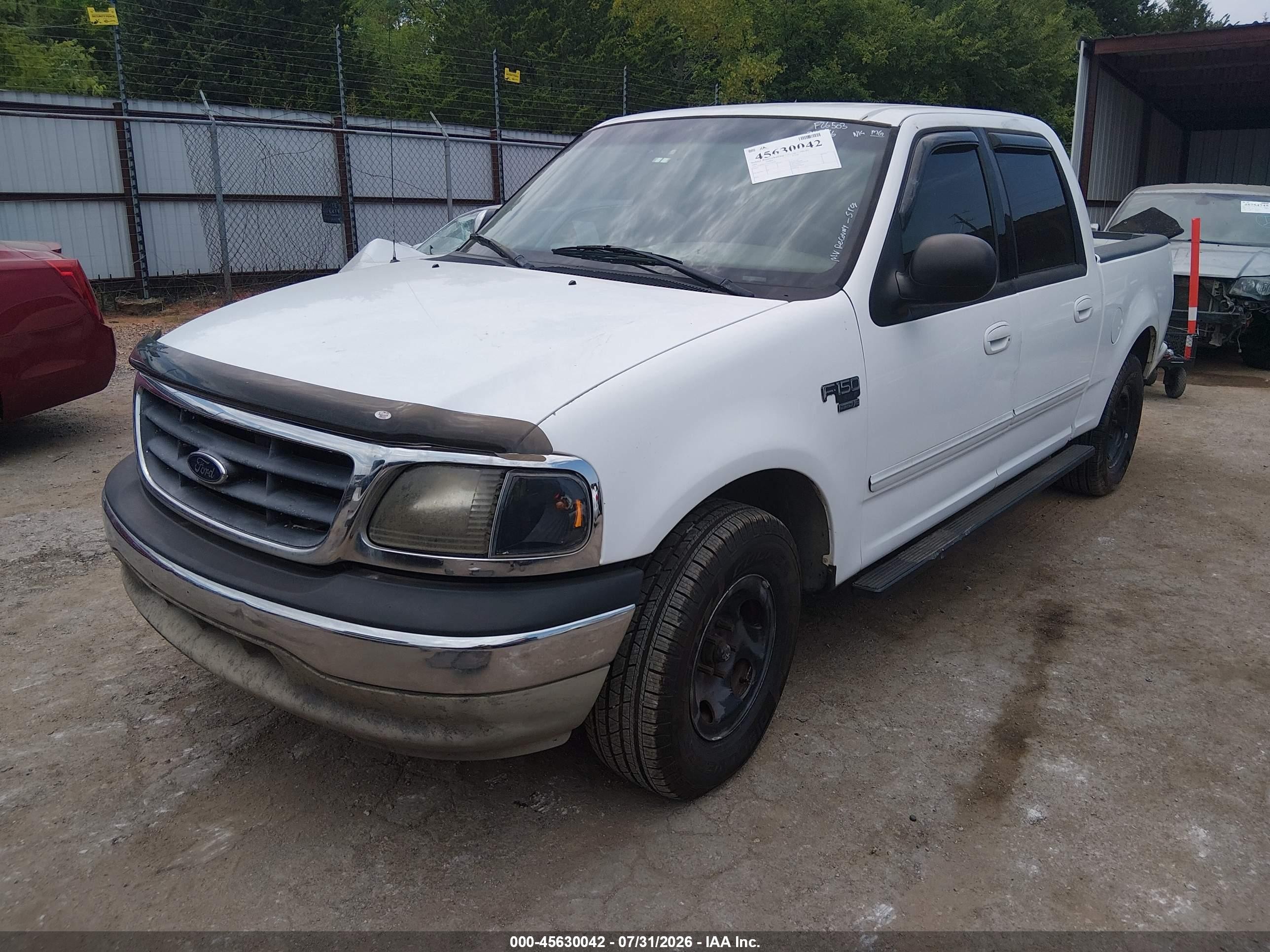 2001 Ford F-150 Harley-davidson Edition/king Ranch Edition/lariat/xlt White vin: 1FTRW07L81KF26503