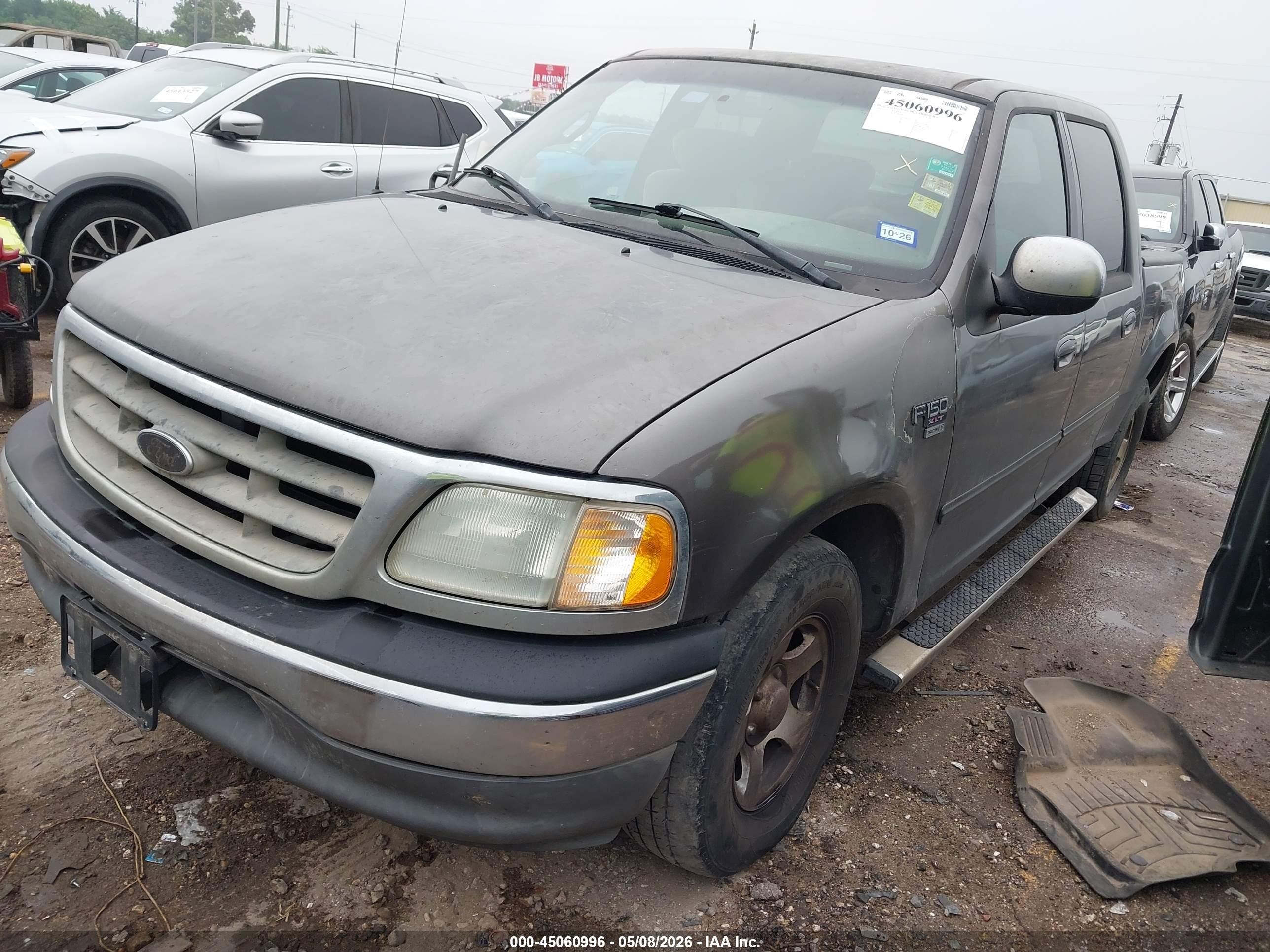 2002 Ford F-150 Lariat/xlt Gray vin: 1FTRW07L82KA89944