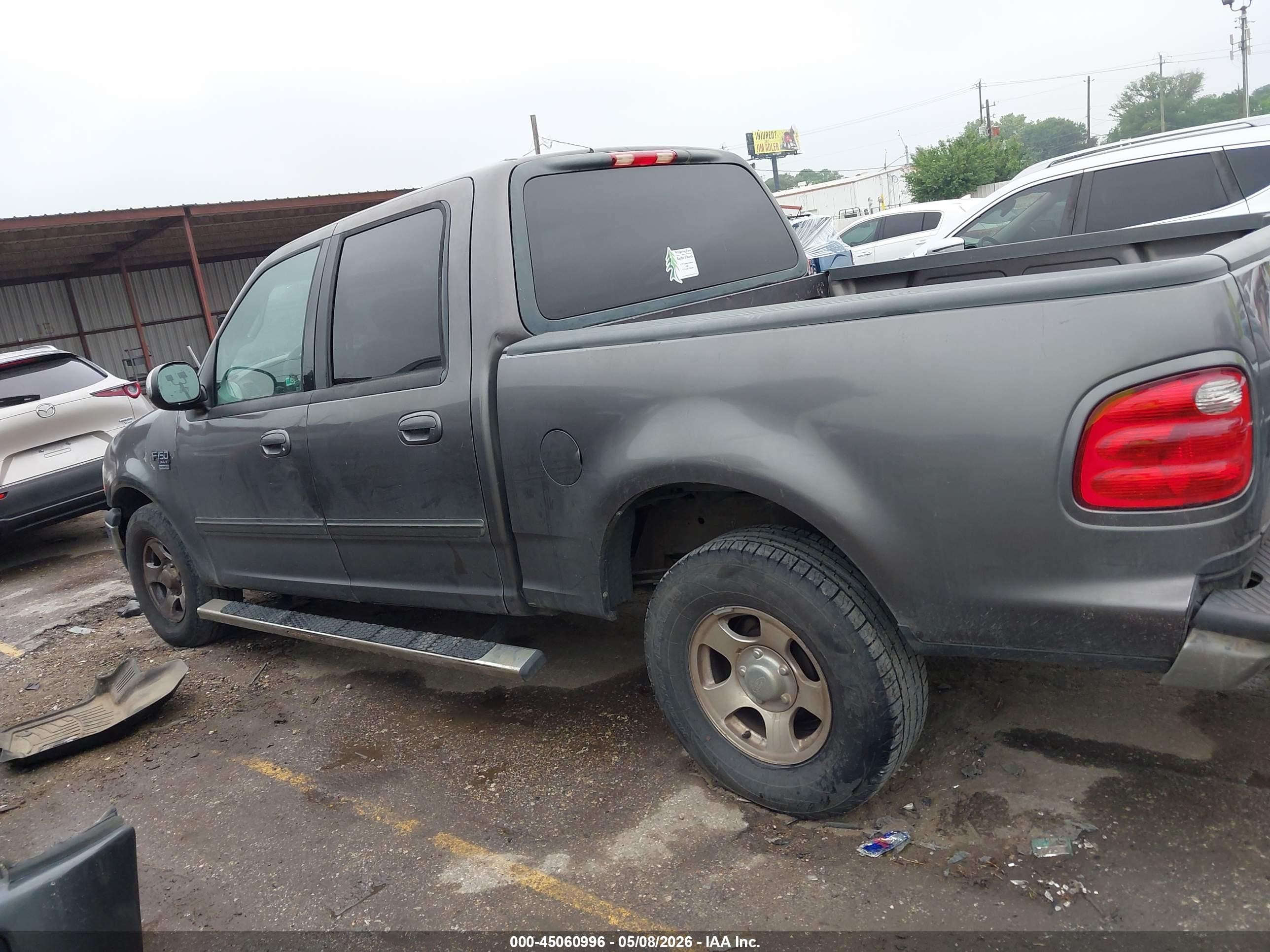 2002 Ford F-150 Lariat/xlt Gray vin: 1FTRW07L82KA89944