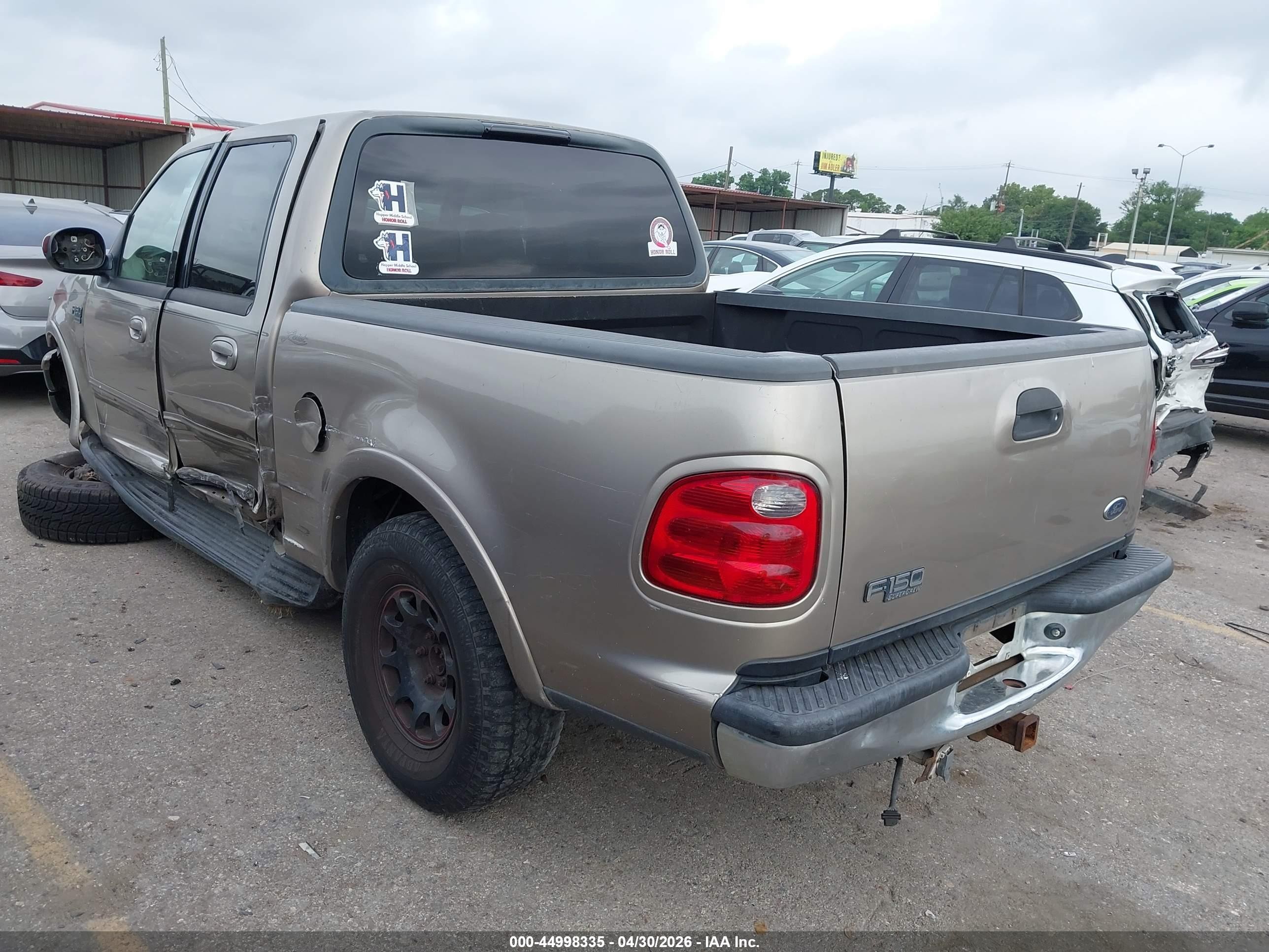 2002 Ford F-150 Lariat/xlt Tan vin: 1FTRW07L82KB33585