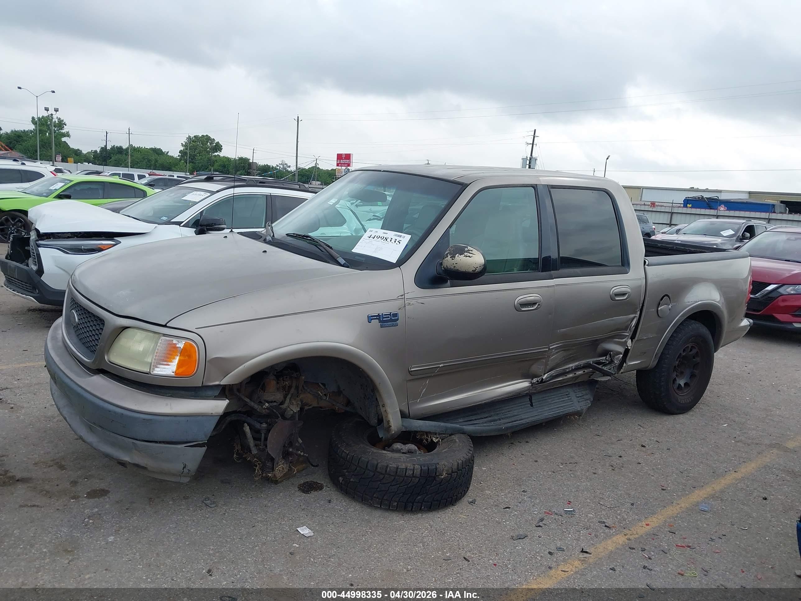 2002 Ford F-150 Lariat/xlt Tan vin: 1FTRW07L82KB33585