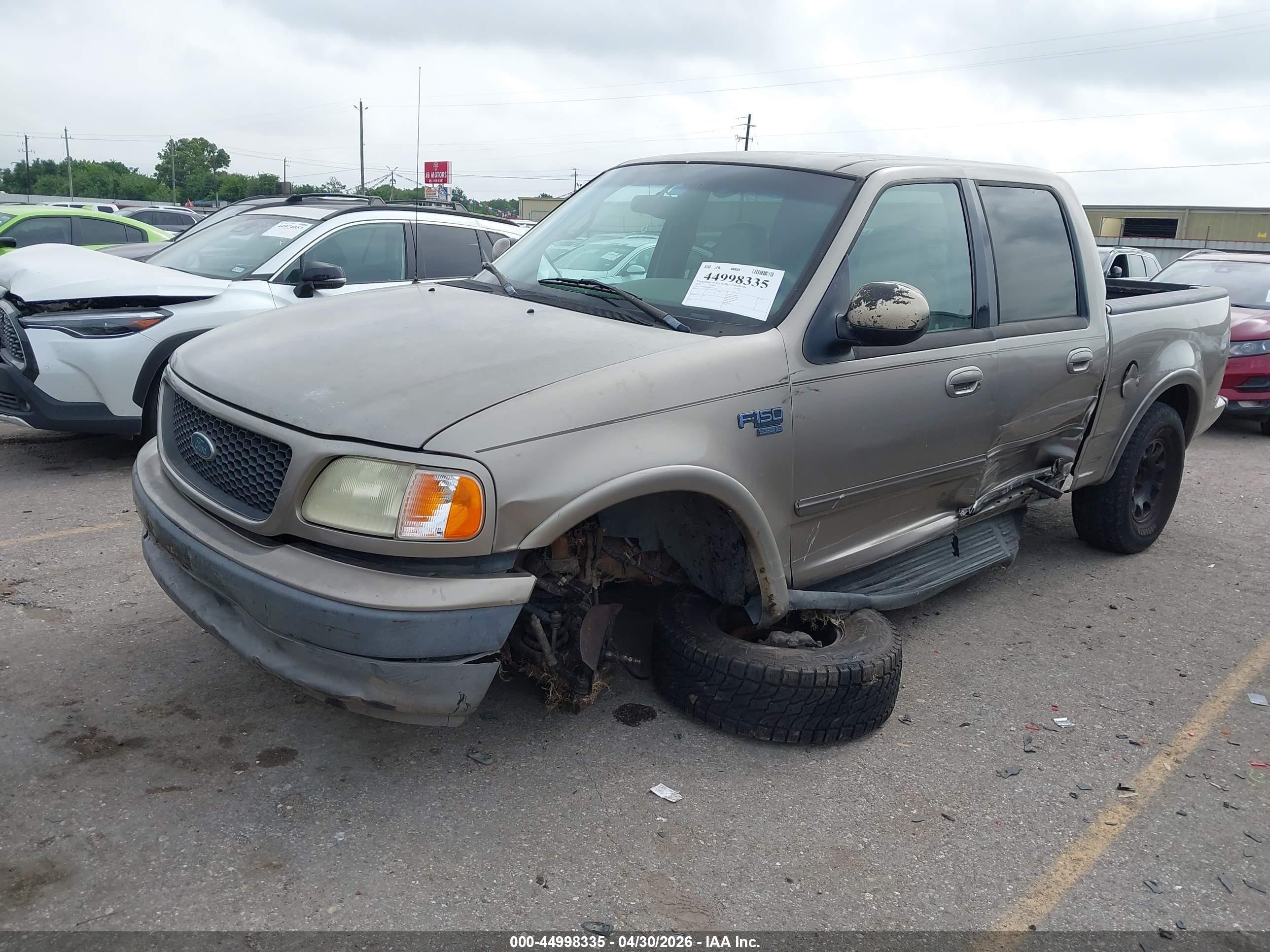 2002 Ford F-150 Lariat/xlt Tan vin: 1FTRW07L82KB33585