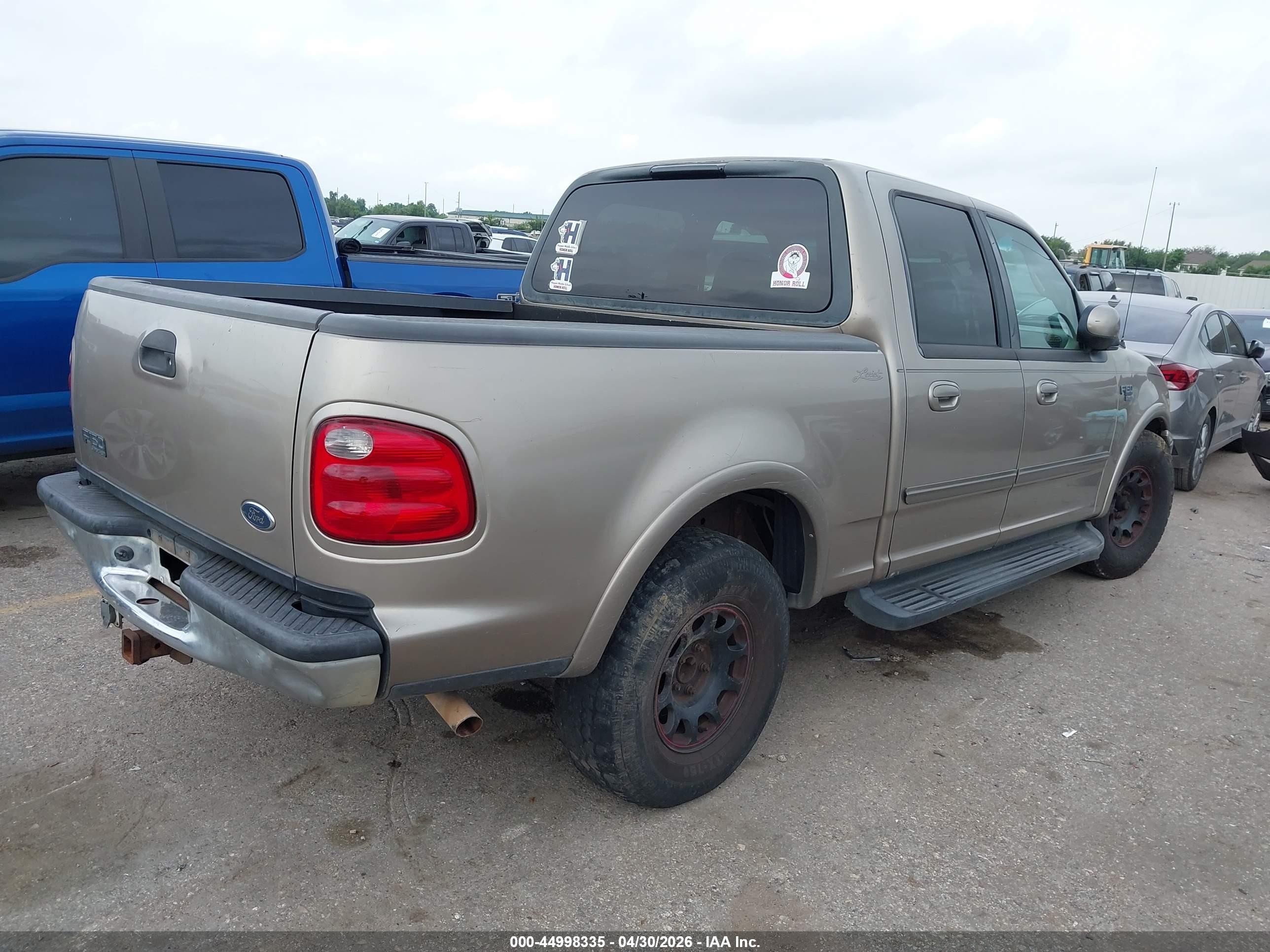 2002 Ford F-150 Lariat/xlt Tan vin: 1FTRW07L82KB33585