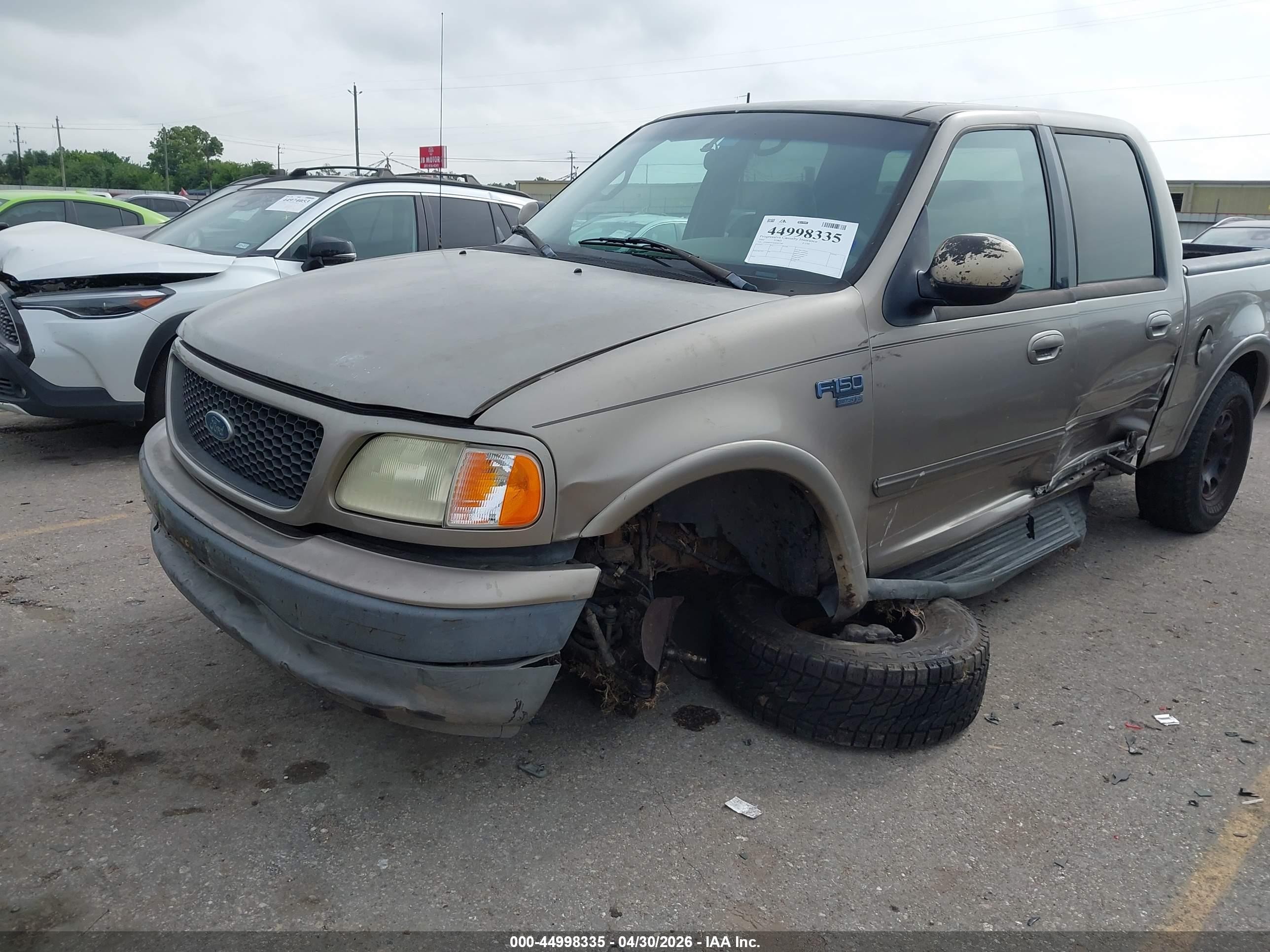 2002 Ford F-150 Lariat/xlt Tan vin: 1FTRW07L82KB33585