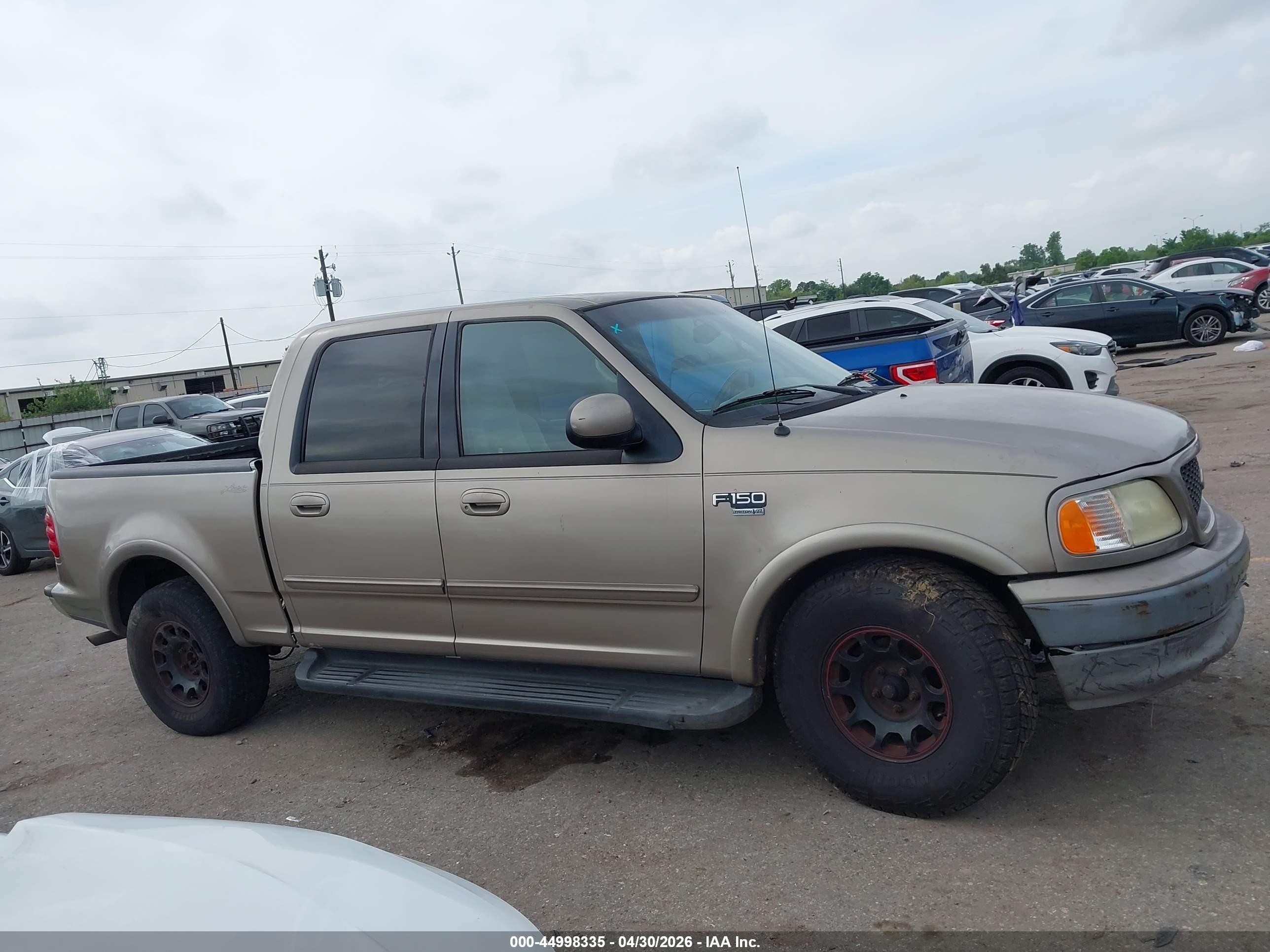 2002 Ford F-150 Lariat/xlt Tan vin: 1FTRW07L82KB33585