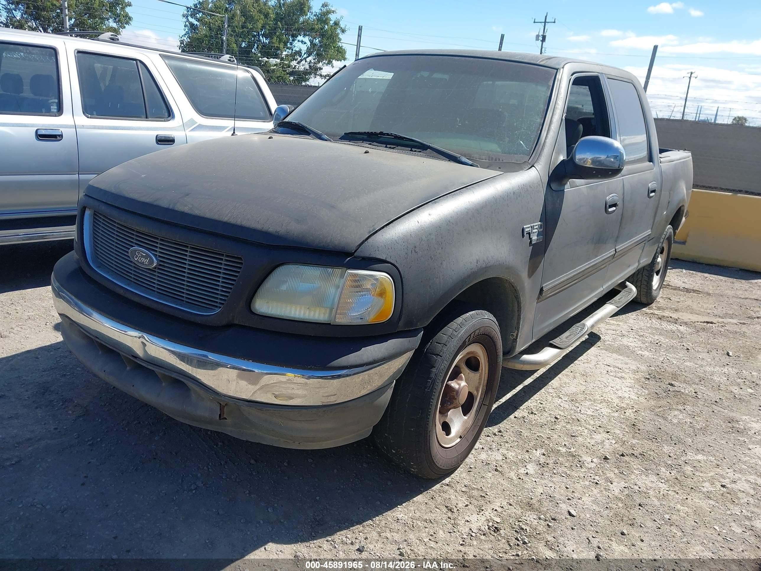 2002 Ford F-150 Lariat/xlt Black vin: 1FTRW07L82KB89560
