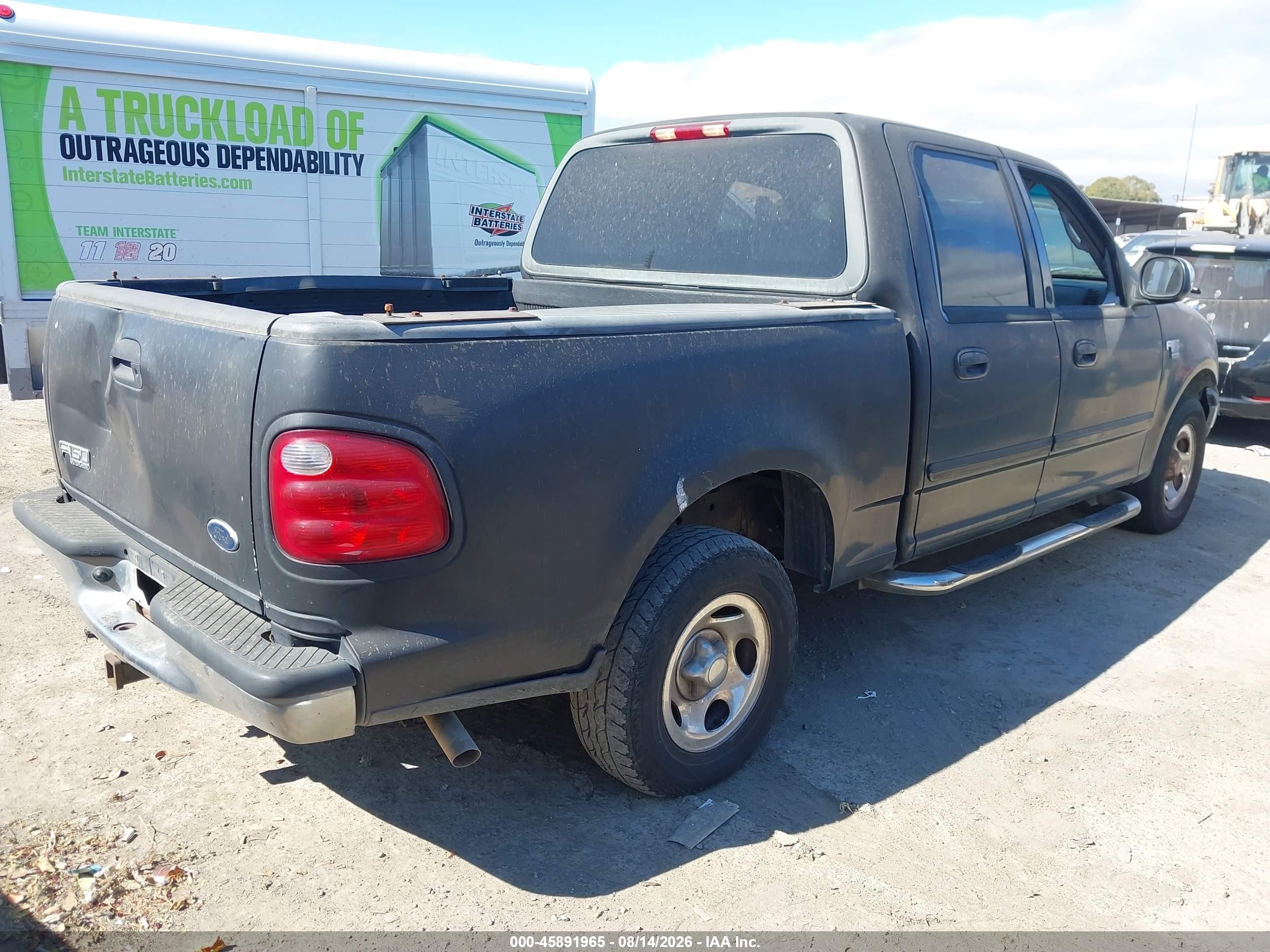 2002 Ford F-150 Lariat/xlt Black vin: 1FTRW07L82KB89560