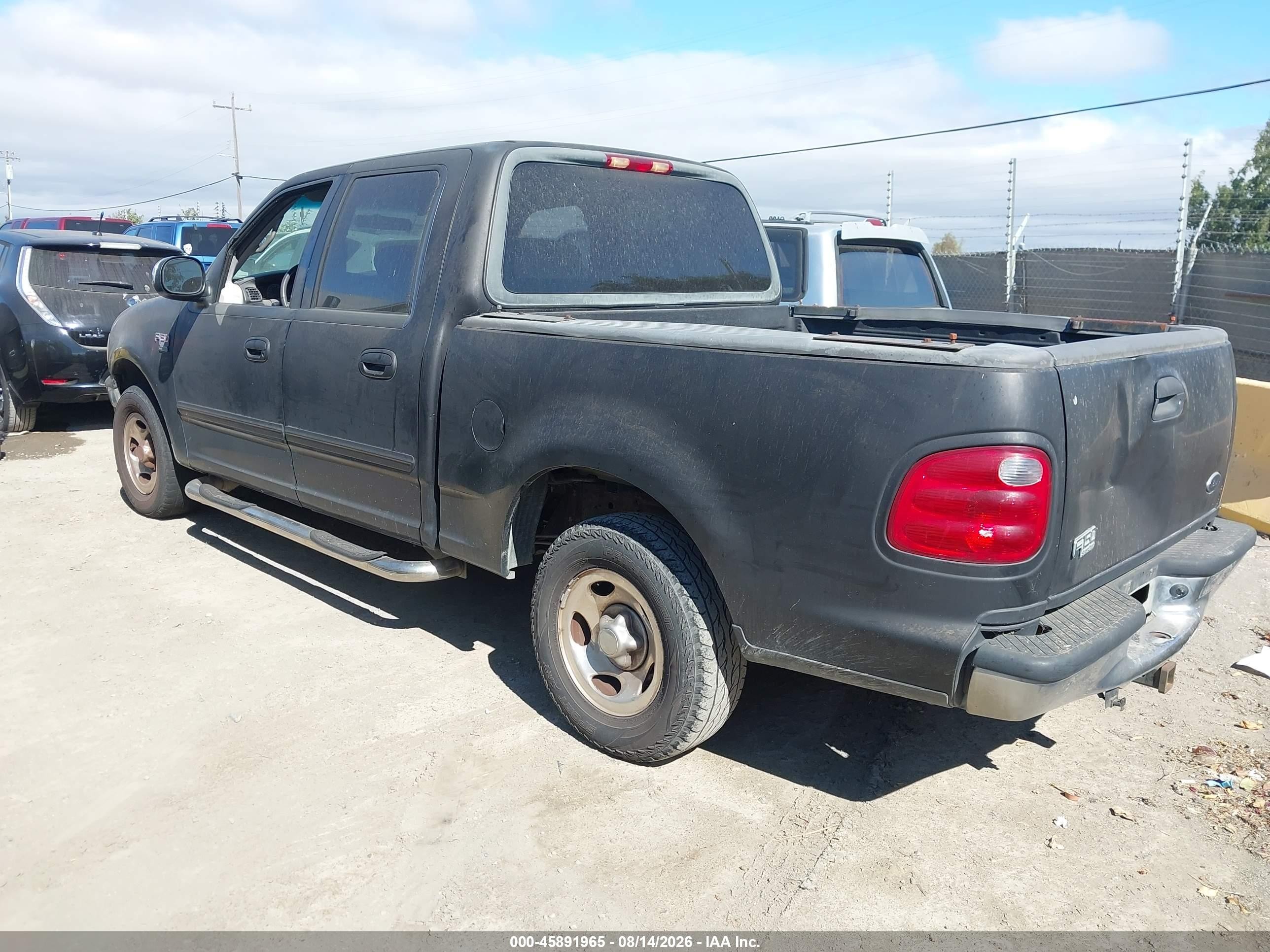 2002 Ford F-150 Lariat/xlt Black vin: 1FTRW07L82KB89560