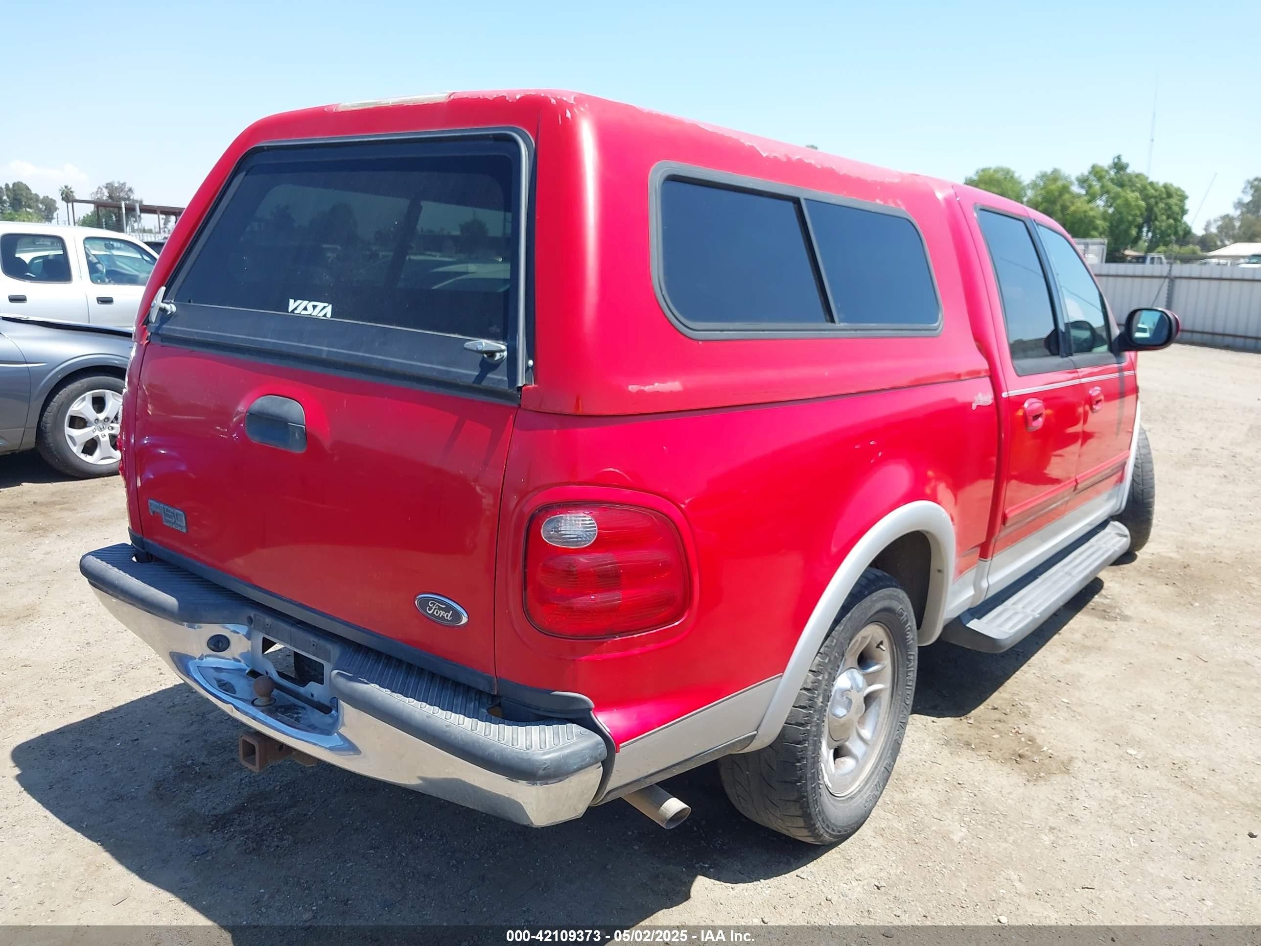 2001 Ford F-150 Supercrew Harley-davidson Edition/king Ranch Edition/lariat/xlt Red vin: 1FTRW07L91KB33447