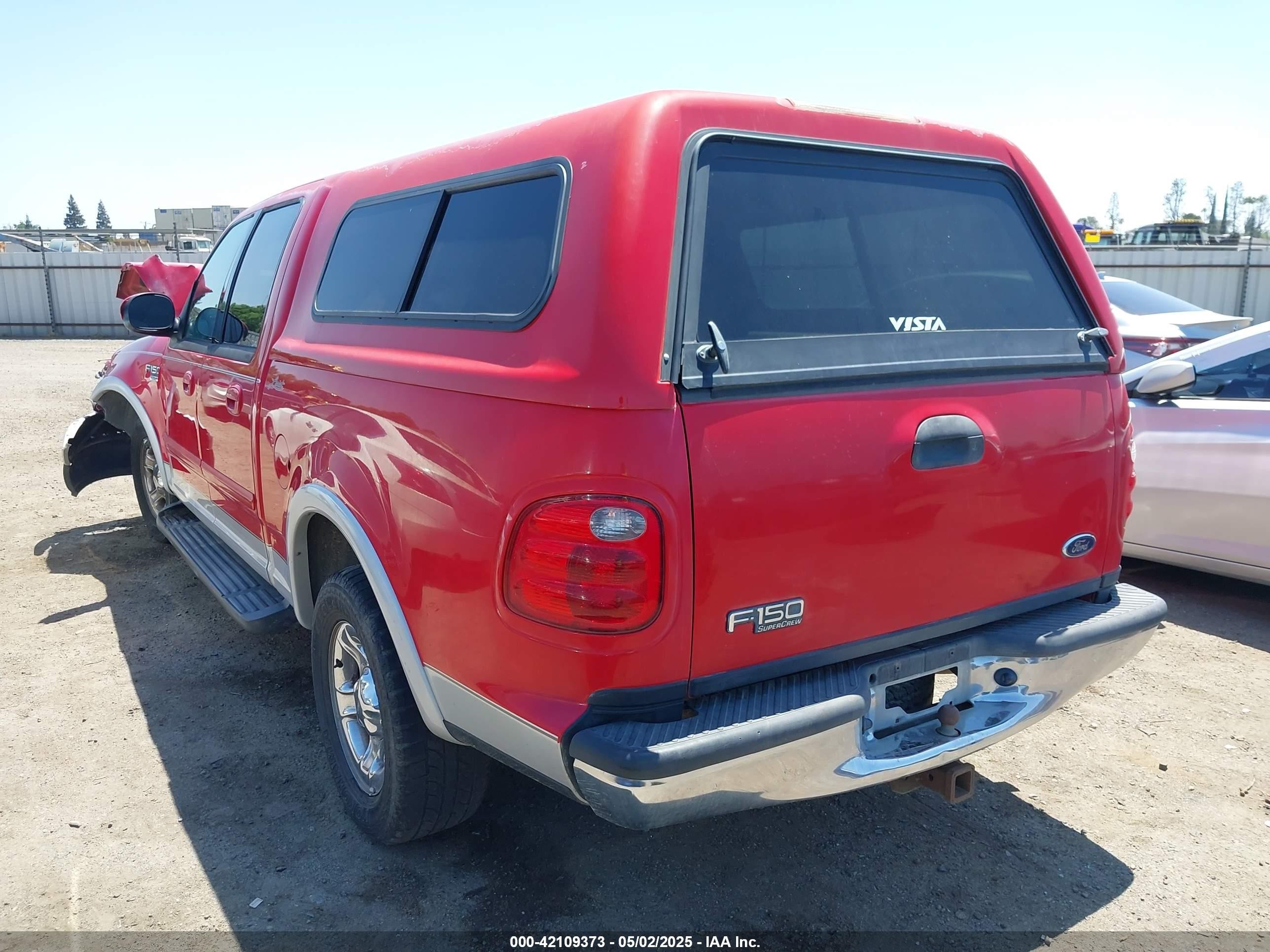 2001 Ford F-150 Supercrew Harley-davidson Edition/king Ranch Edition/lariat/xlt Red vin: 1FTRW07L91KB33447