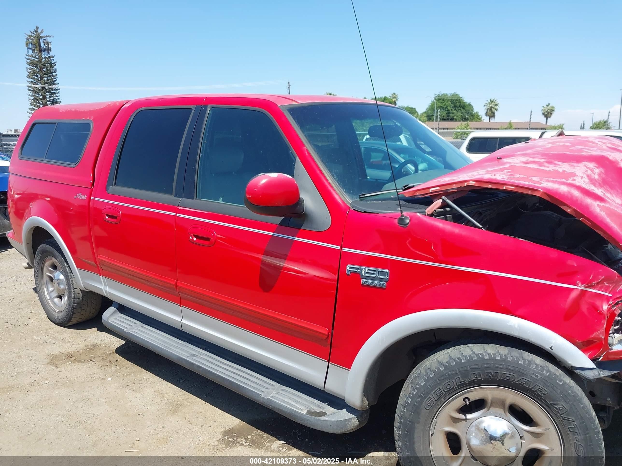 2001 Ford F-150 Supercrew Harley-davidson Edition/king Ranch Edition/lariat/xlt Red vin: 1FTRW07L91KB33447