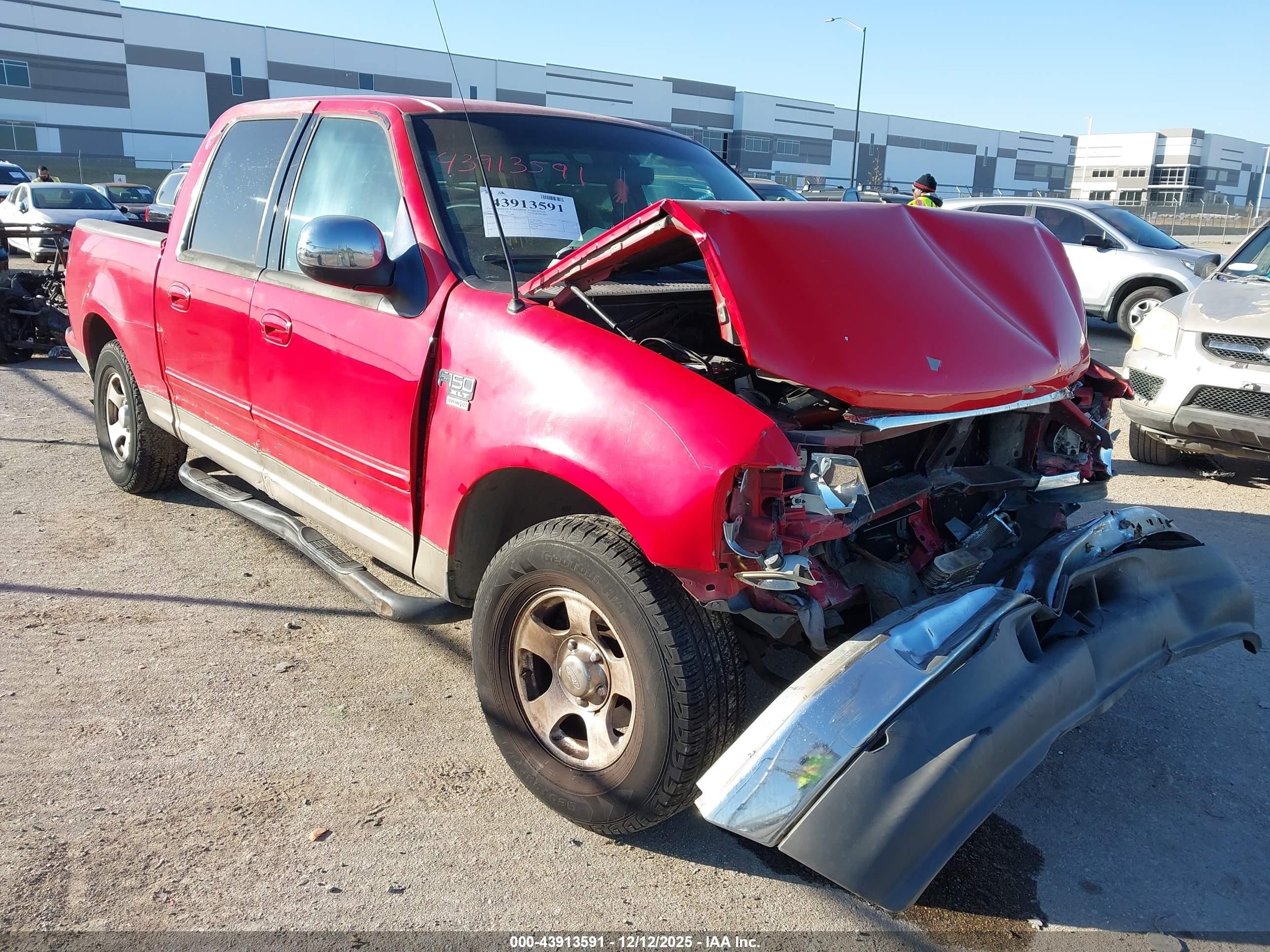 2001 Ford F-150 Supercrew Harley-davidson/king Ranch/lariat/xlt Красный vin: 1FTRW07L91KE51004