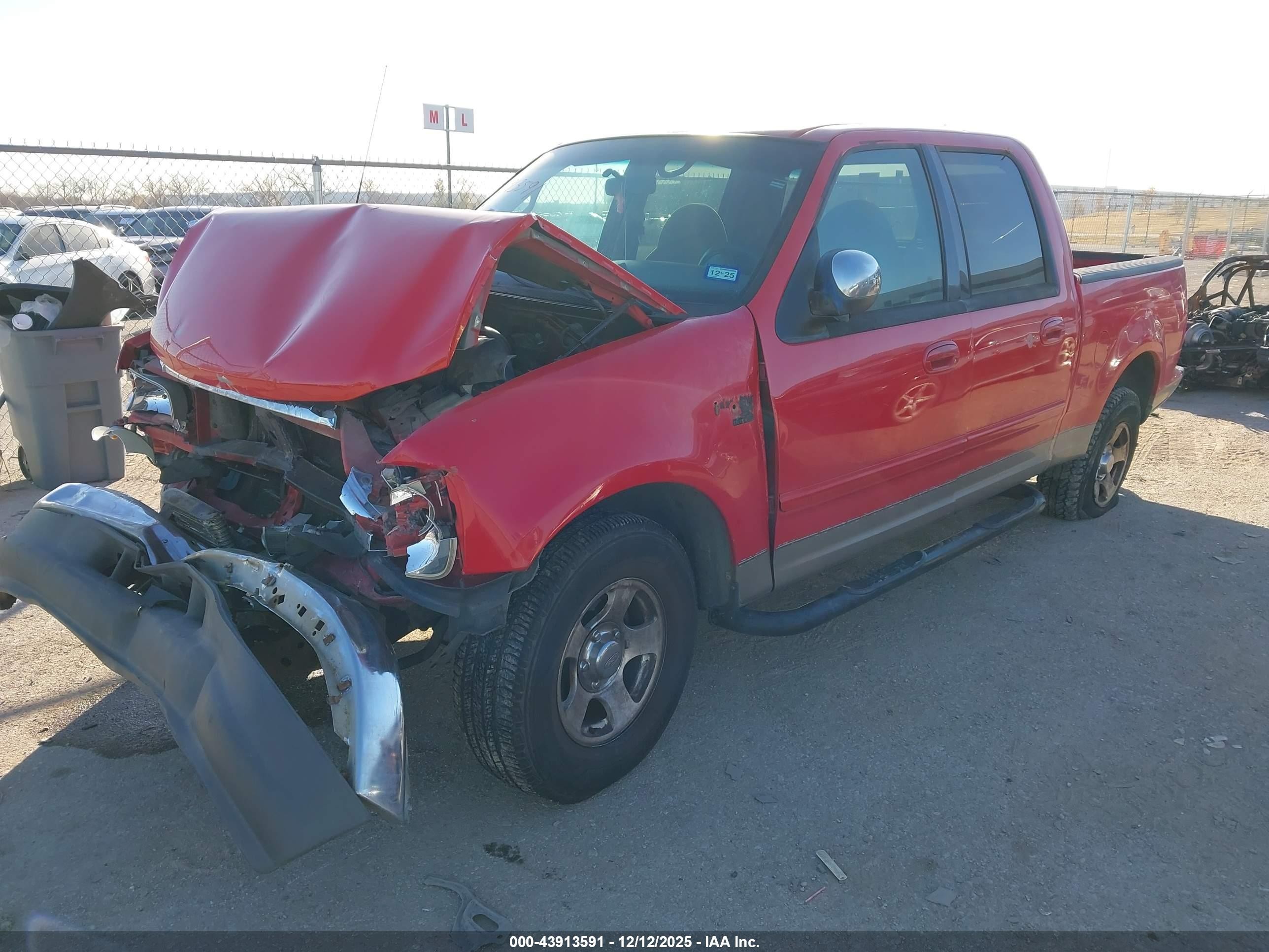 2001 Ford F-150 Supercrew Harley-davidson/king Ranch/lariat/xlt Красный vin: 1FTRW07L91KE51004