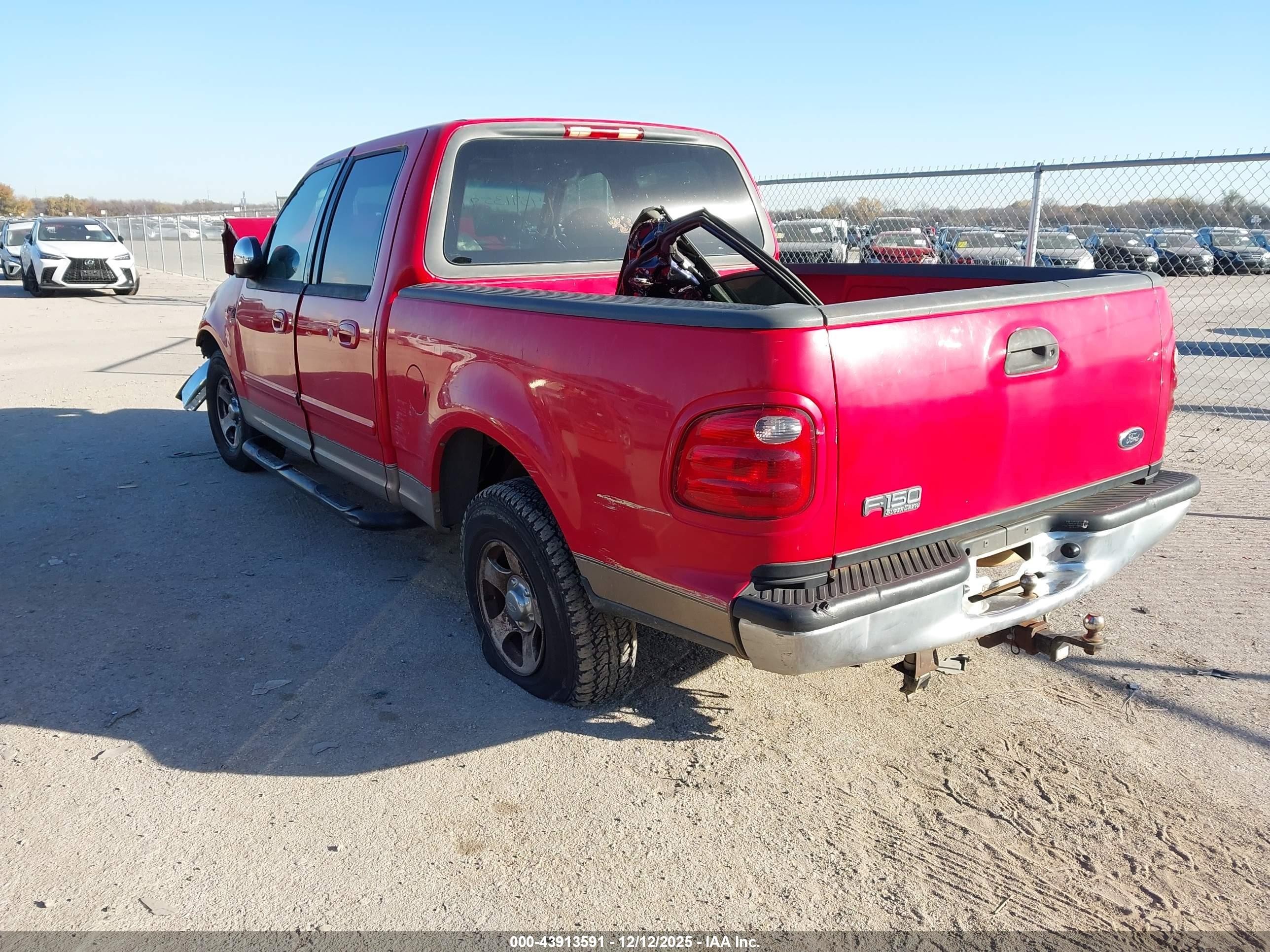 2001 Ford F-150 Supercrew Harley-davidson/king Ranch/lariat/xlt Красный vin: 1FTRW07L91KE51004