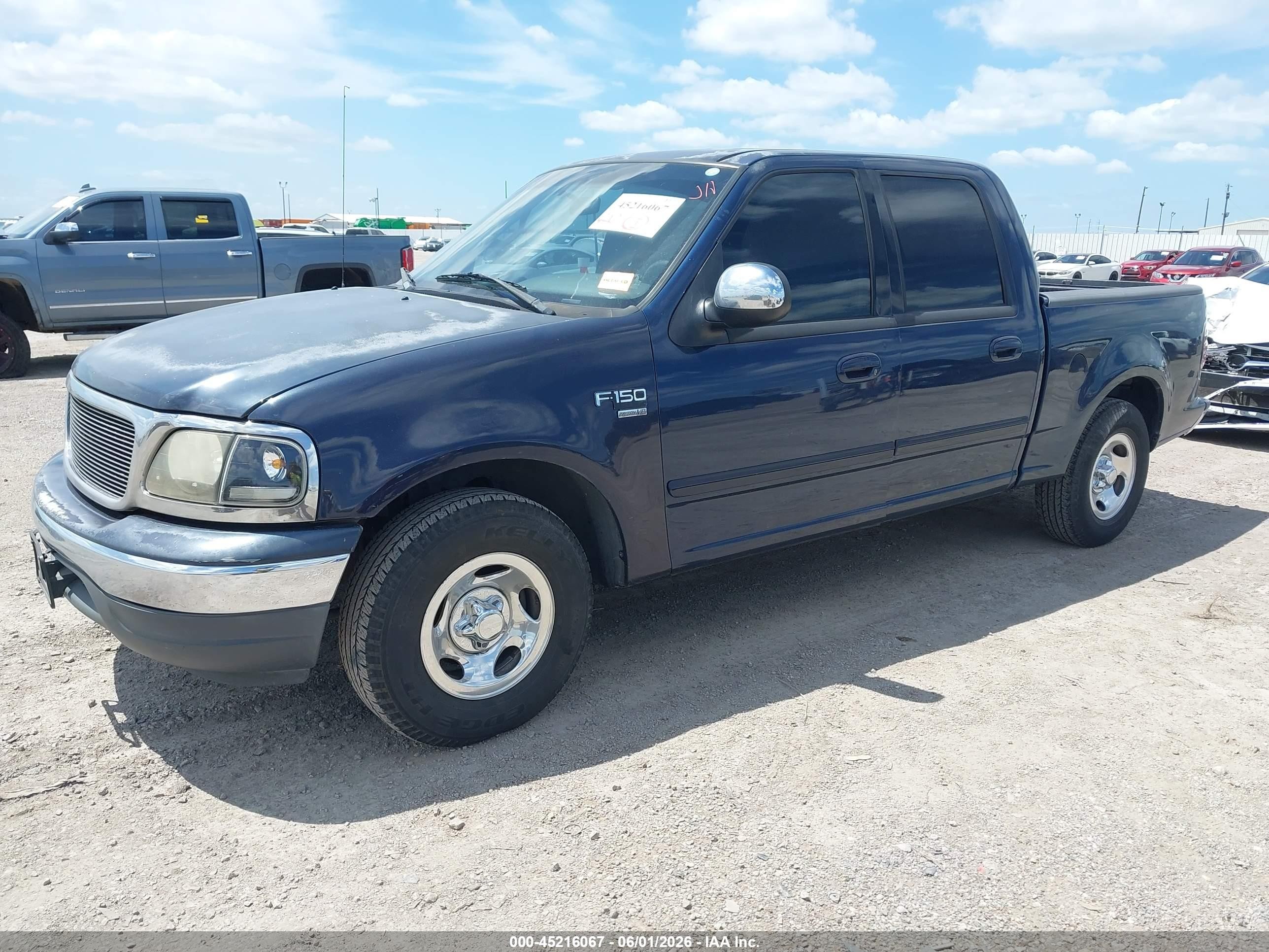 2002 Ford F-150 Lariat/xlt Blue vin: 1FTRW07L92KB20246