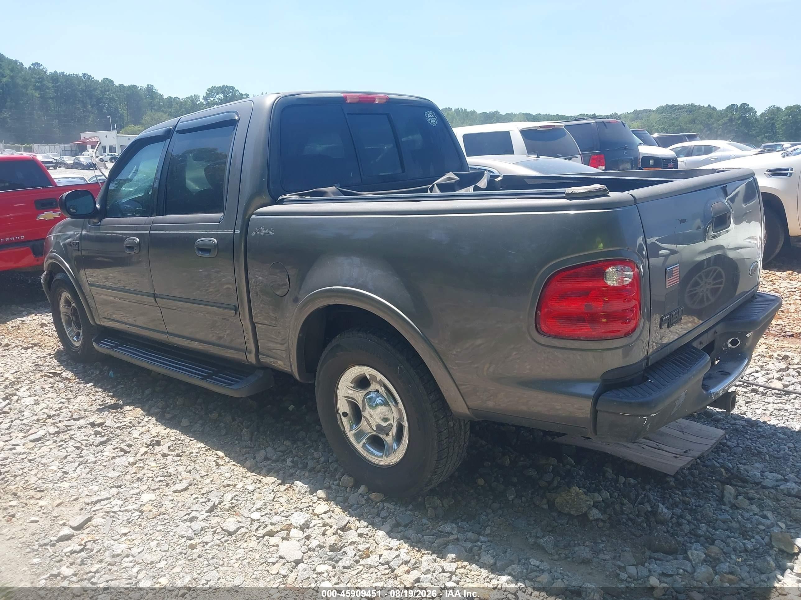 2002 Ford F-150 Lariat/xlt Gray vin: 1FTRW07L92KB88224