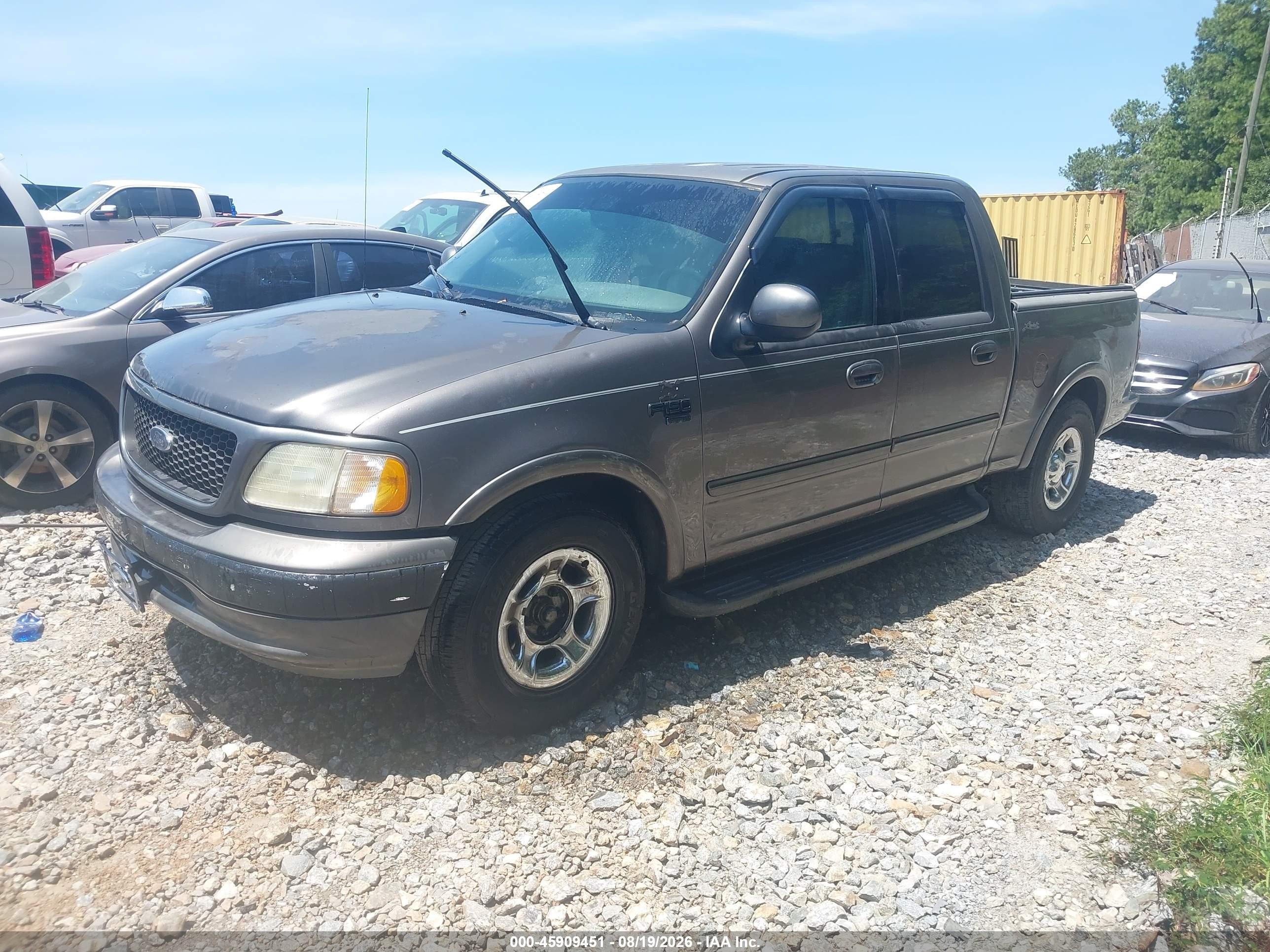 2002 Ford F-150 Lariat/xlt Gray vin: 1FTRW07L92KB88224