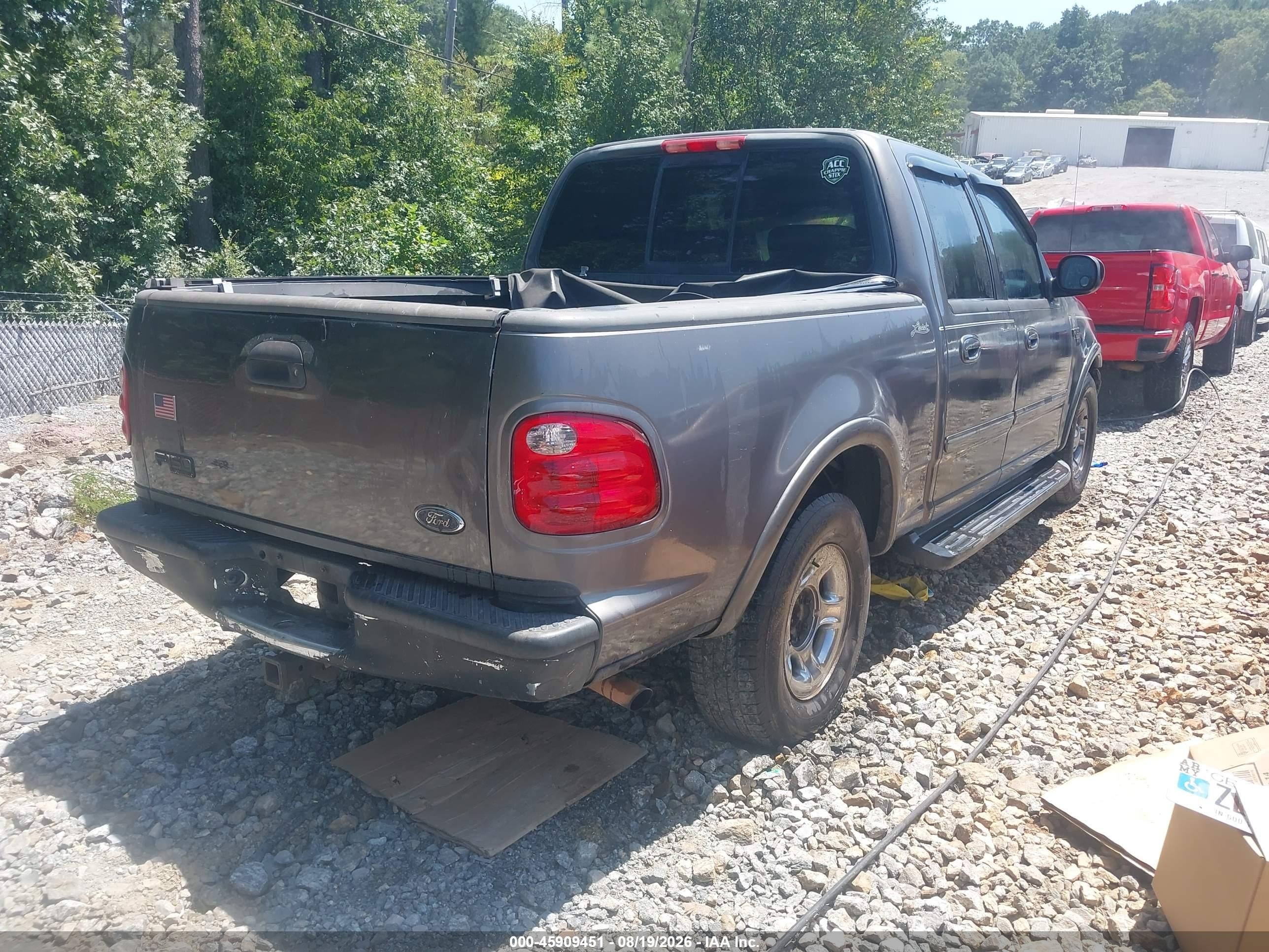 2002 Ford F-150 Lariat/xlt Gray vin: 1FTRW07L92KB88224