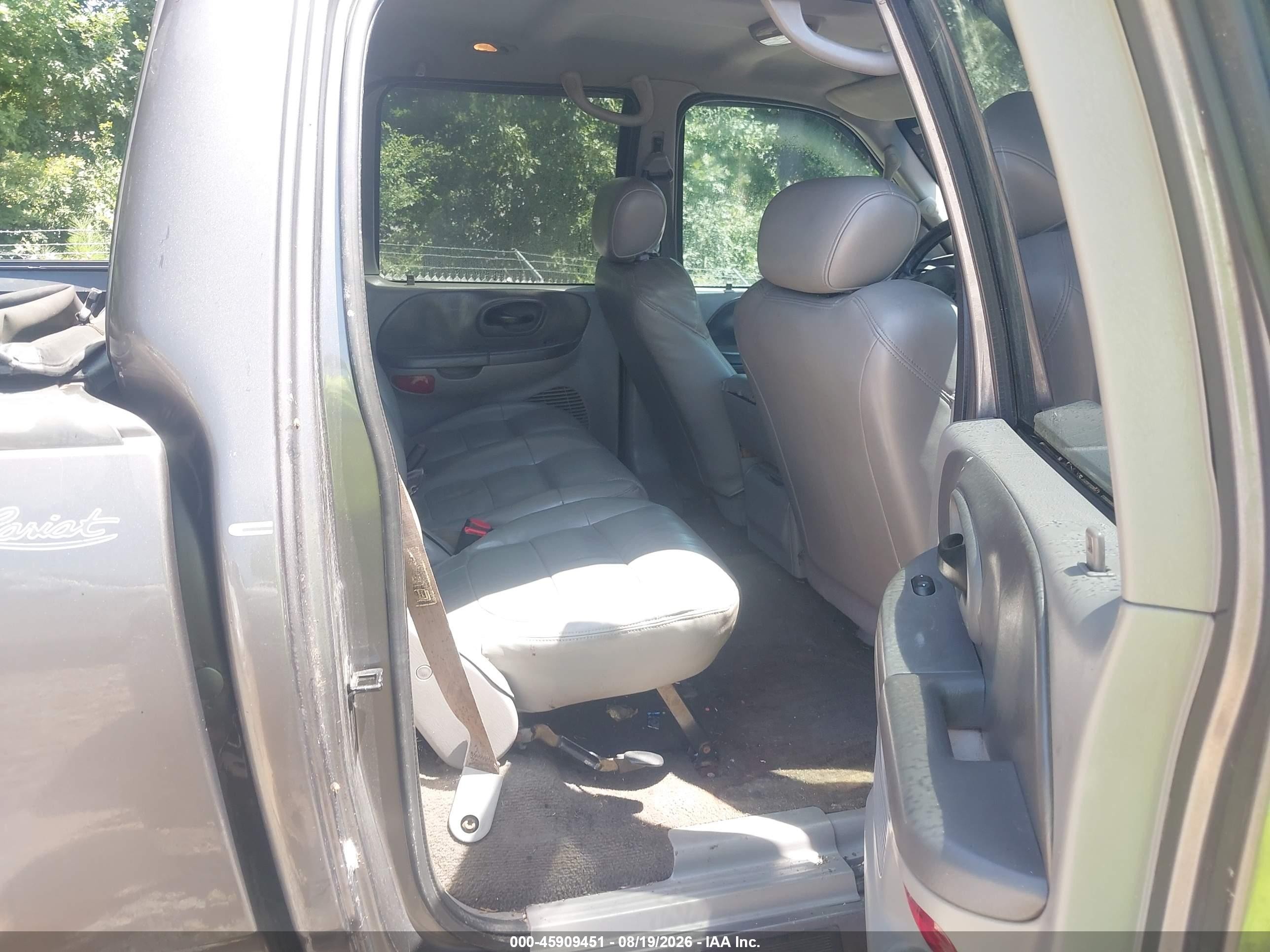 2002 Ford F-150 Lariat/xlt Gray vin: 1FTRW07L92KB88224