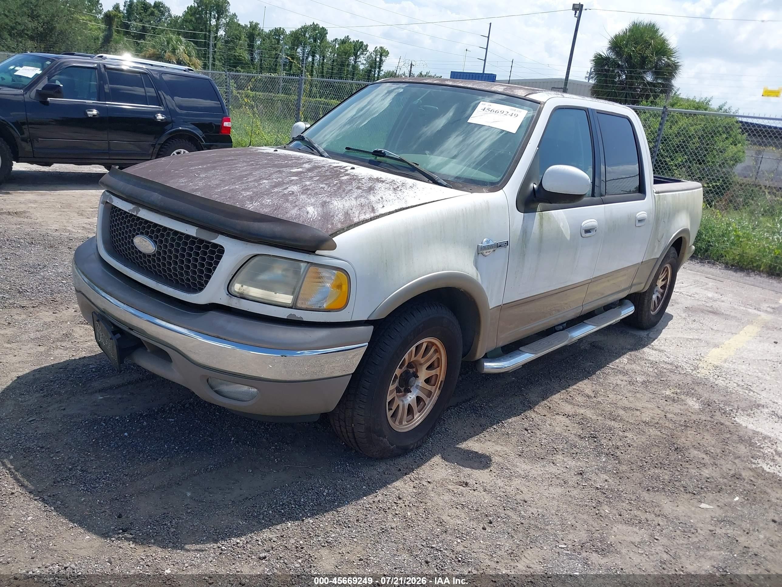 2003 Ford F-150 Lariat/xlt White vin: 1FTRW07L93KA57957