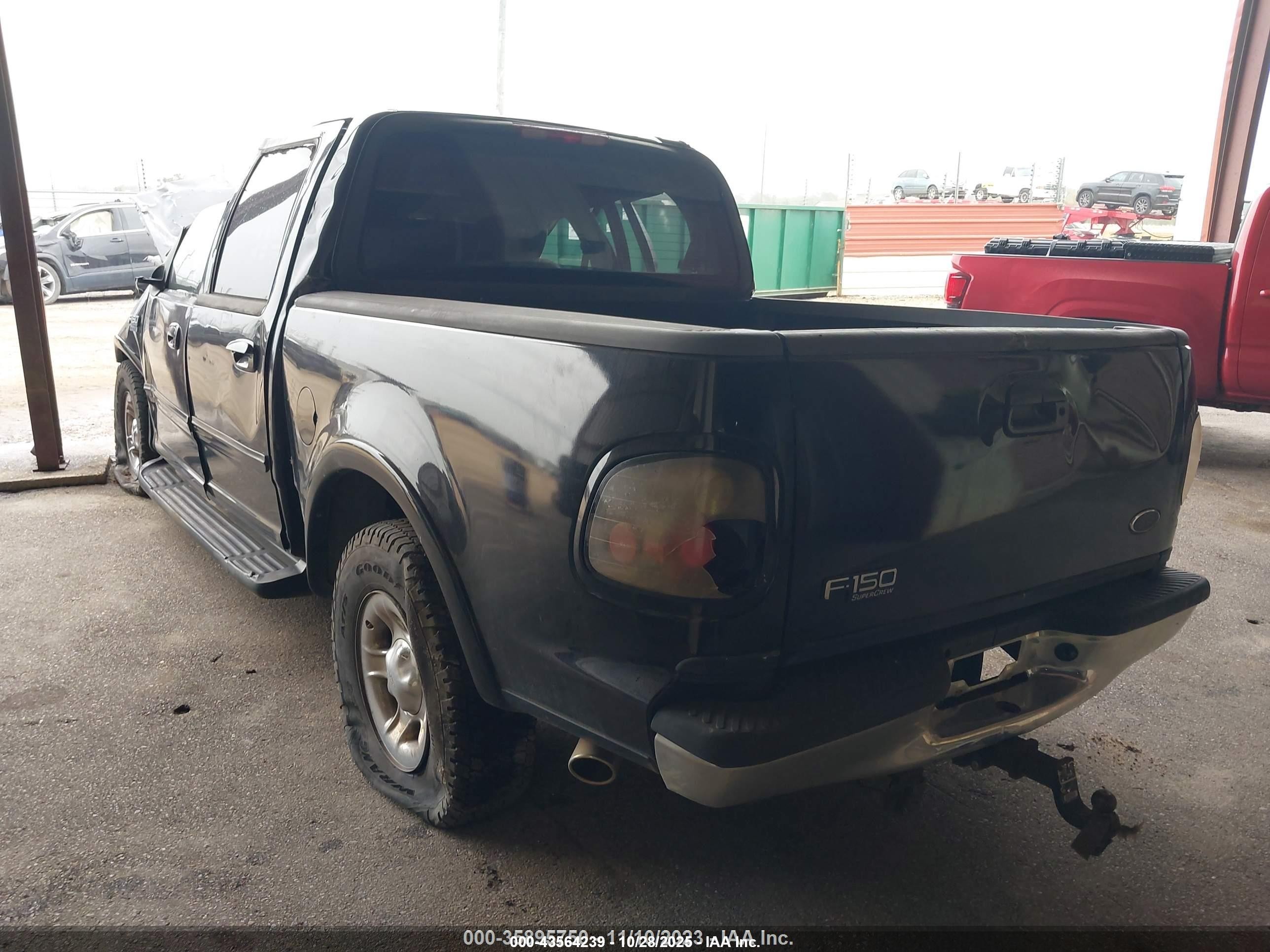 2003 Ford F-150 Lariat/xlt Black vin: 1FTRW07L93KB50283