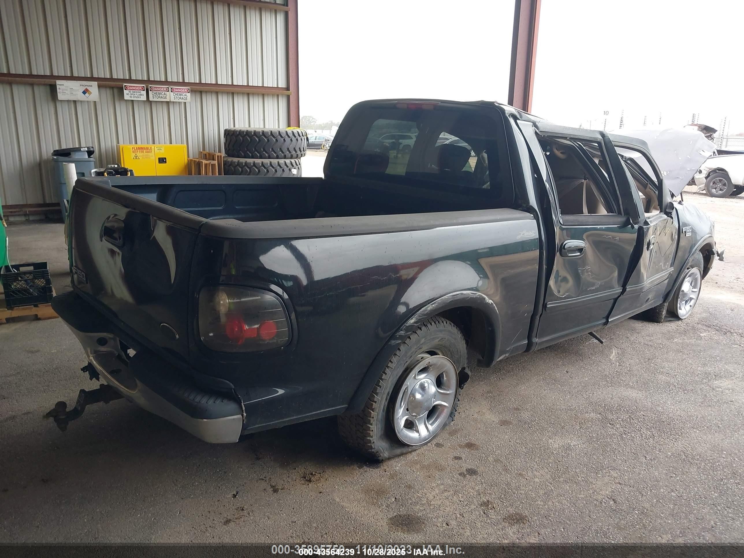 2003 Ford F-150 Lariat/xlt Black vin: 1FTRW07L93KB50283
